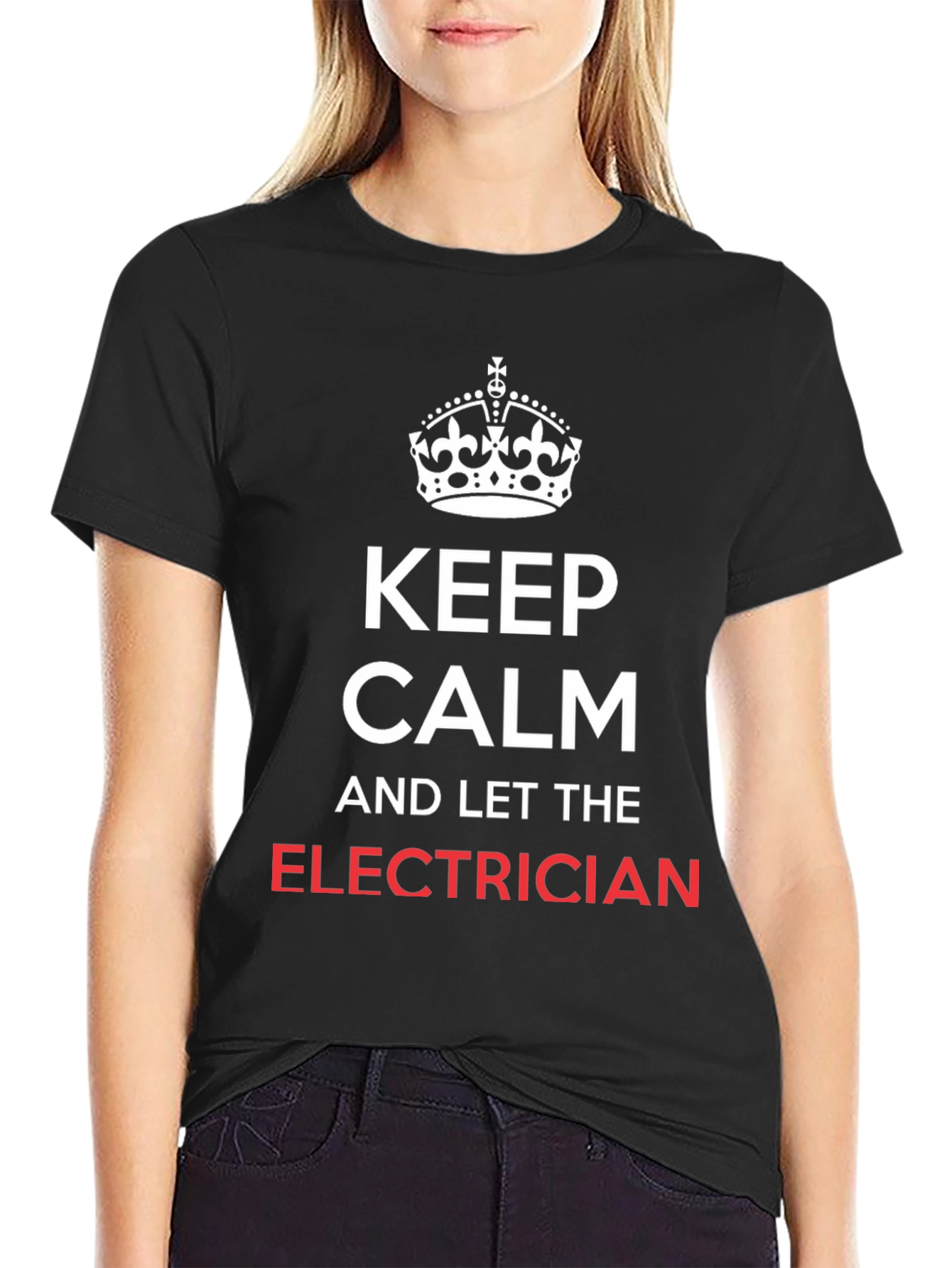 Keep Calm Electrician T-Shirt - Funny Electrician Gift