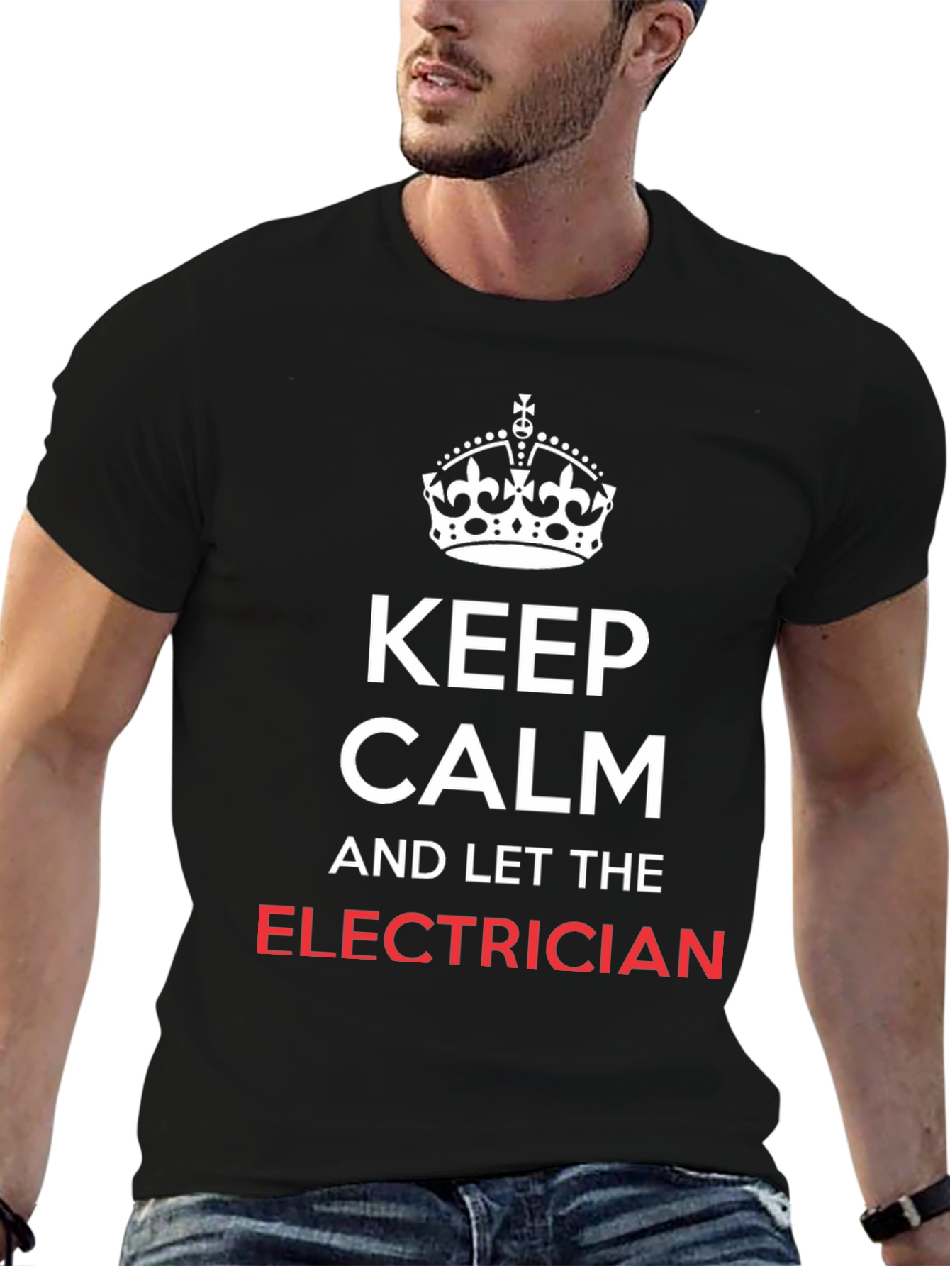 Keep Calm Electrician T-Shirt - Funny Electrician Gift