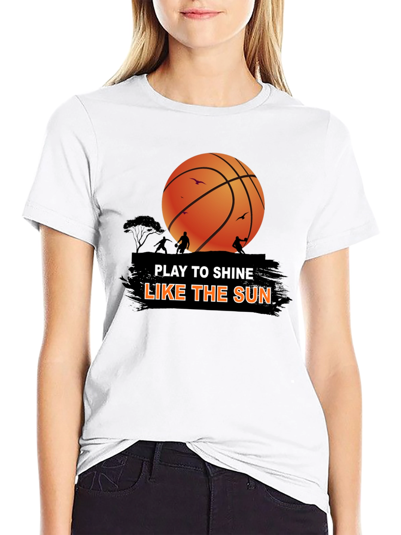 Basketball Play to Shine Graphic T-Shirt