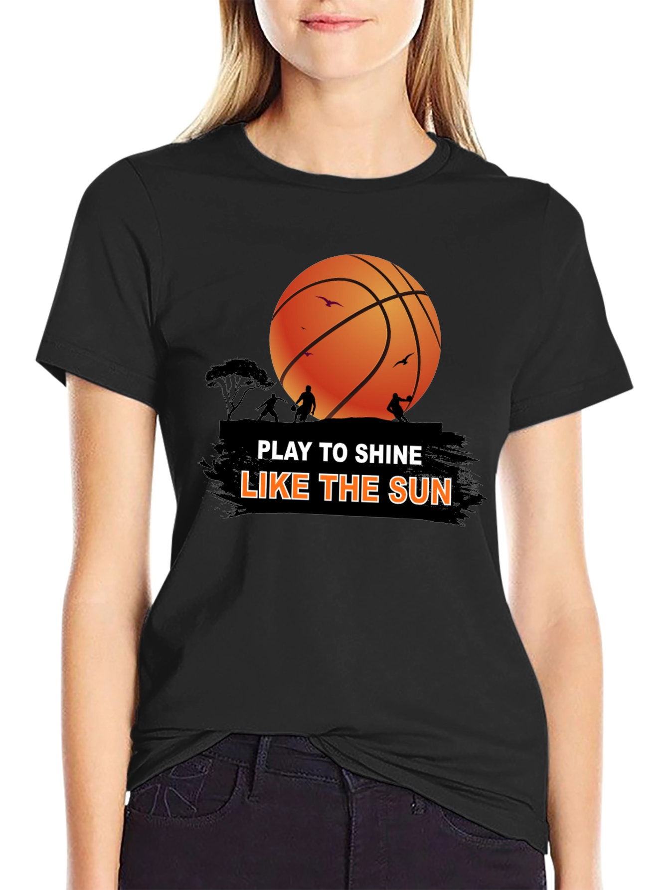 Basketball Play to Shine Graphic T-Shirt