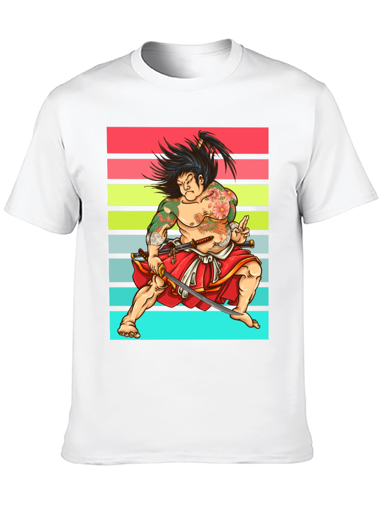 Samurai Graphic T-Shirt - Japanese Art Tee