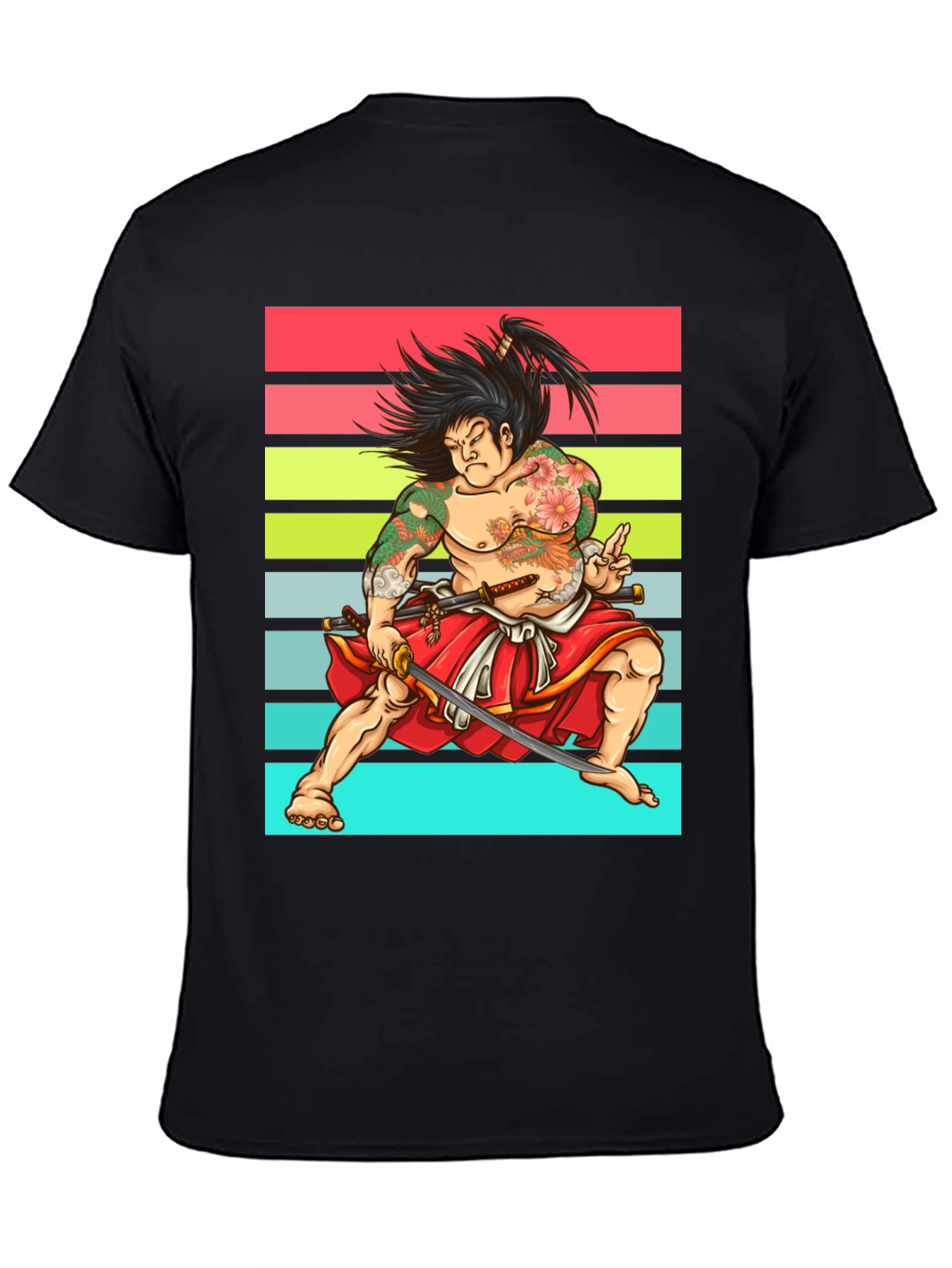 Samurai Graphic T-Shirt - Japanese Art Tee