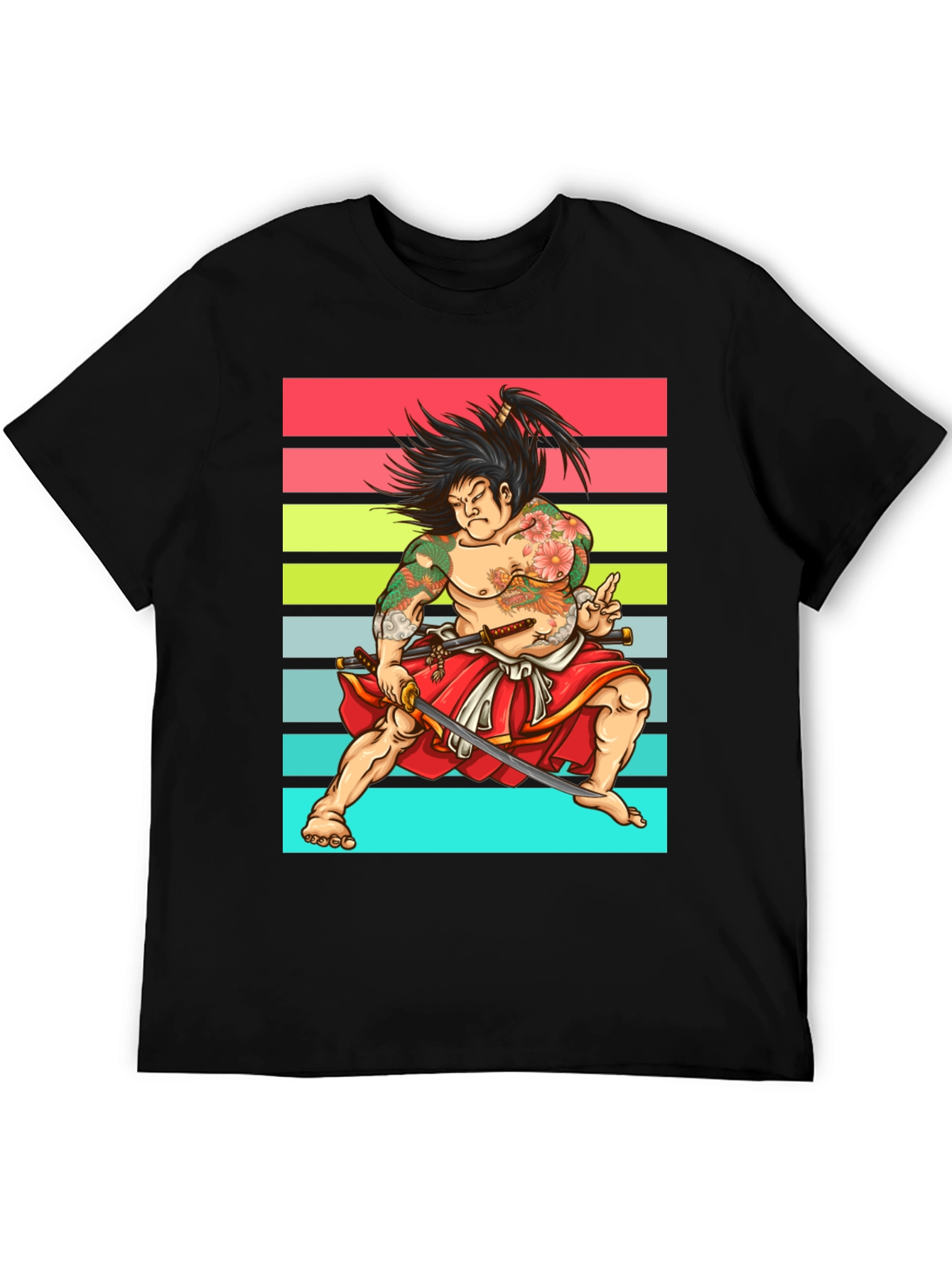 Samurai Graphic T-Shirt - Japanese Art Tee
