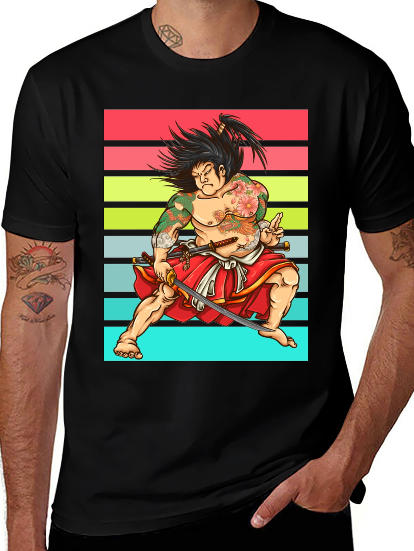 Samurai Graphic T-Shirt - Japanese Art Tee