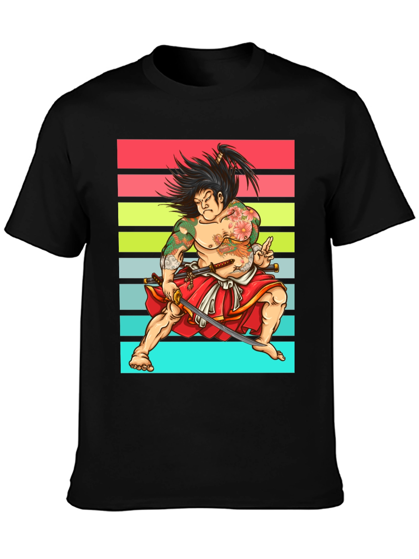 Samurai Graphic T-Shirt - Japanese Art Tee