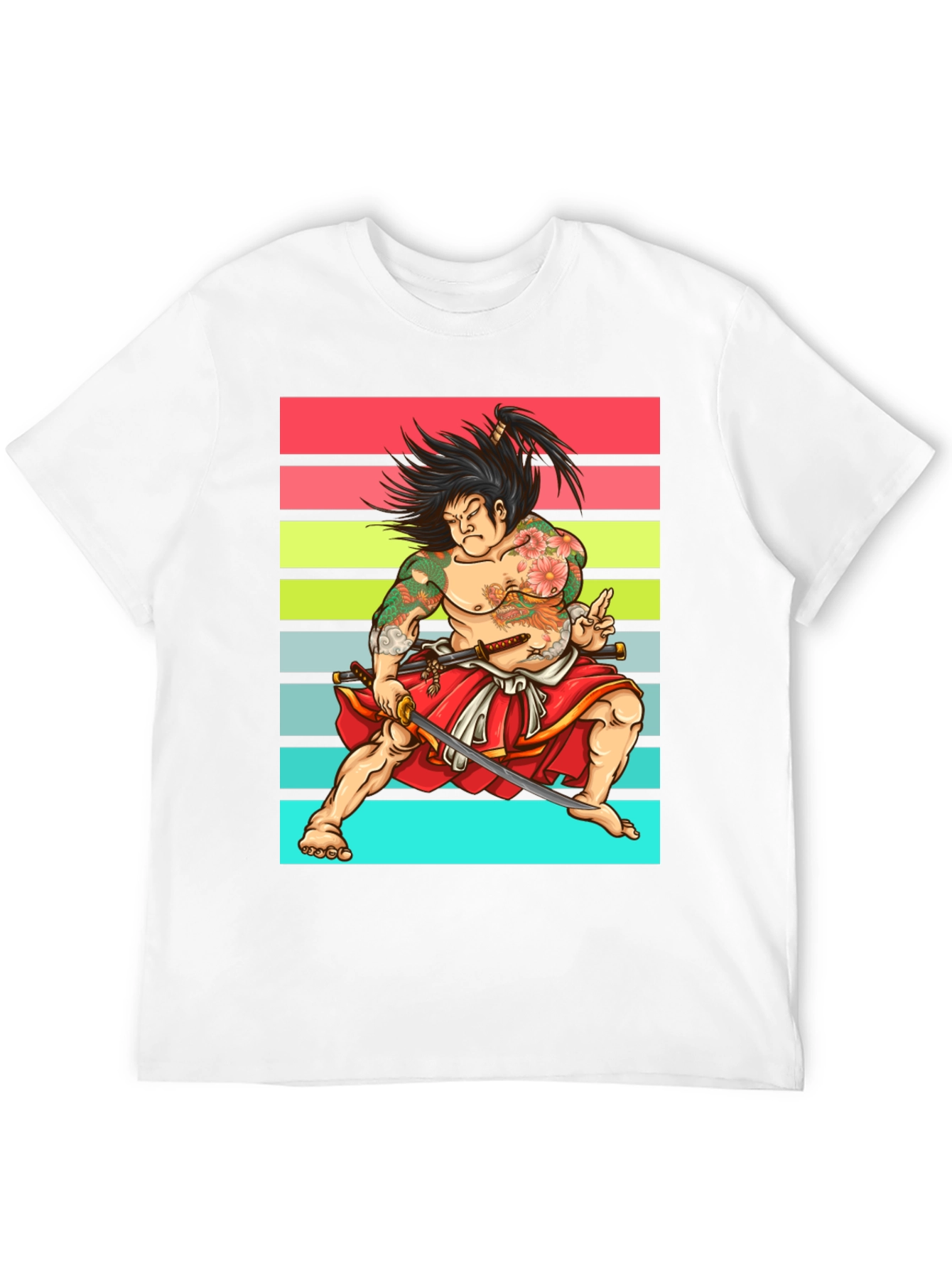 Samurai Graphic T-Shirt - Japanese Art Tee