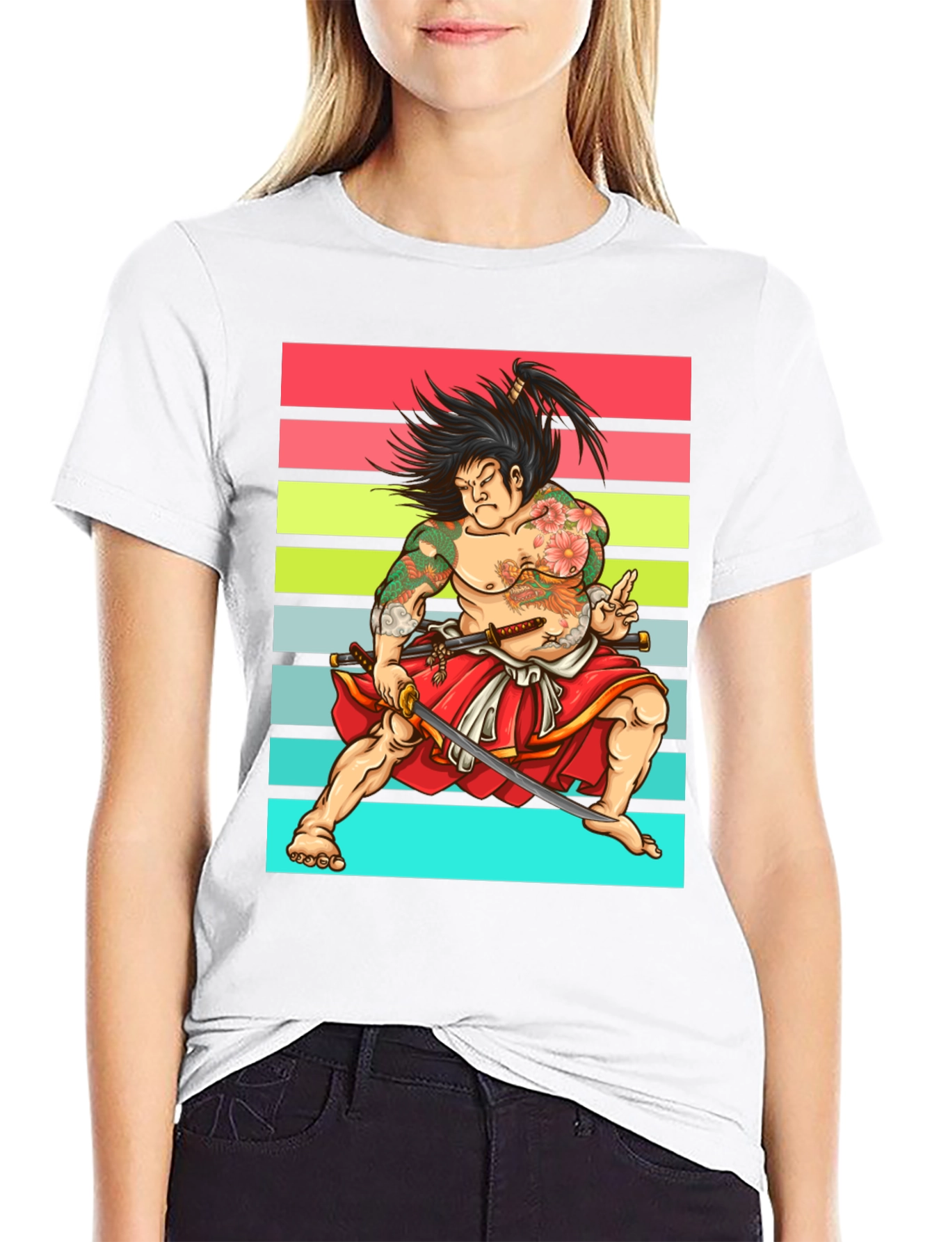 Samurai Graphic T-Shirt - Japanese Art Tee