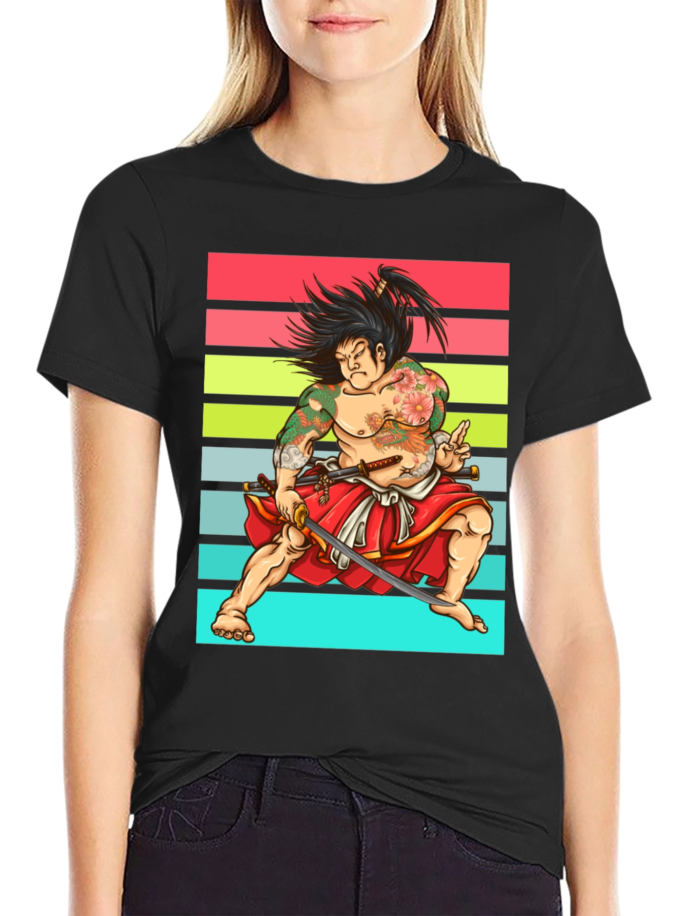 Samurai Graphic T-Shirt - Japanese Art Tee