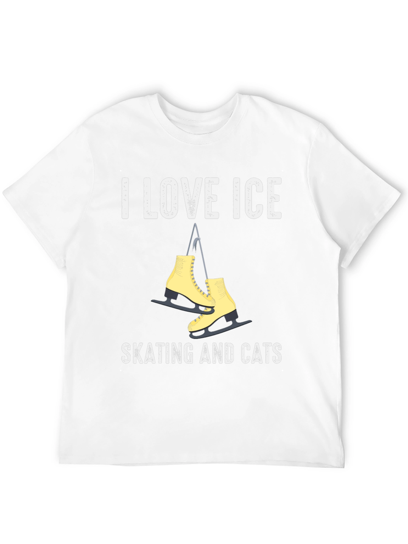 I Love Ice Skating and Cats T-Shirt