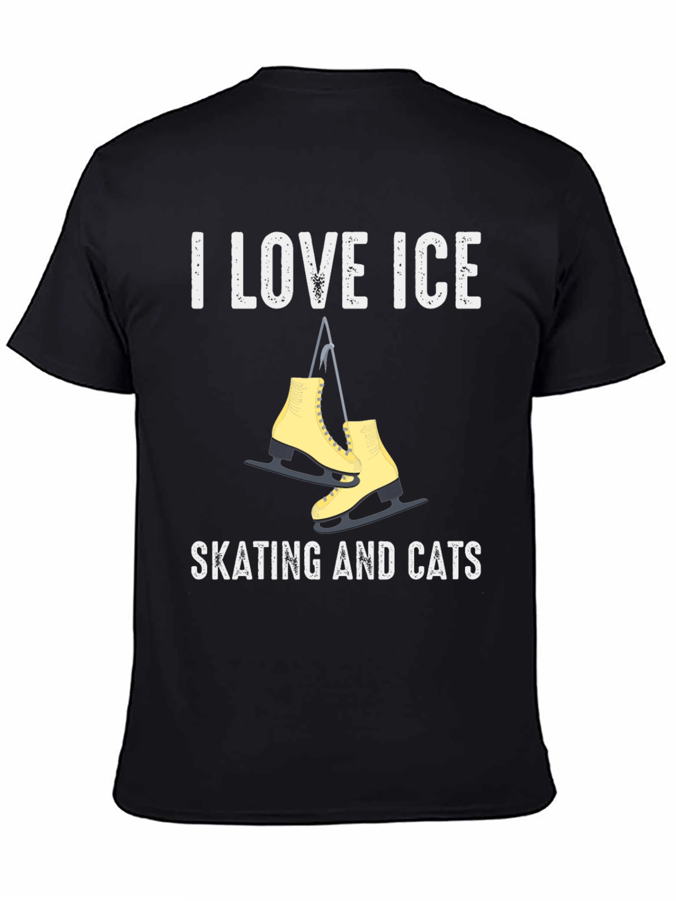 I Love Ice Skating and Cats T-Shirt
