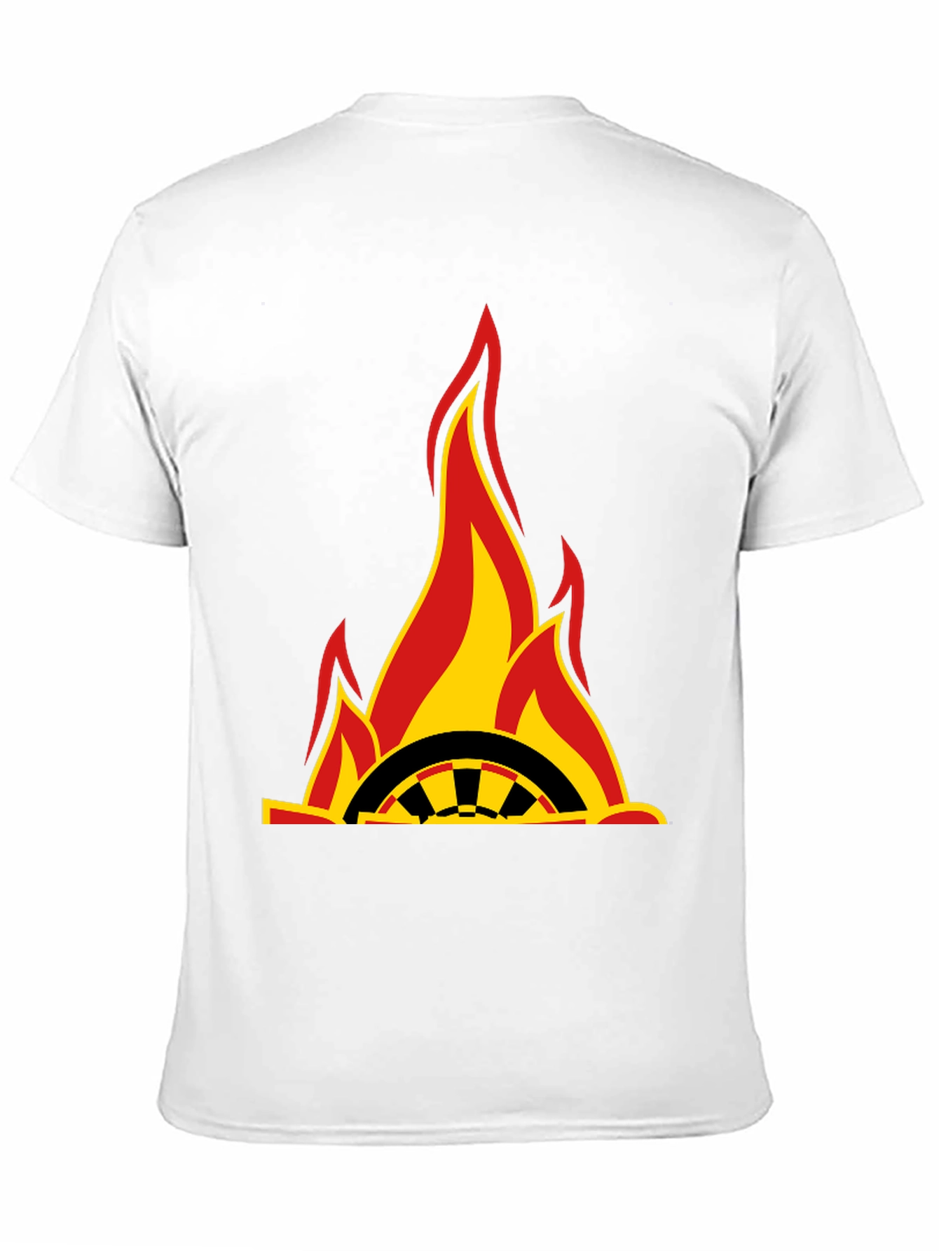Flaming Wheel Graphic Black T-Shirt