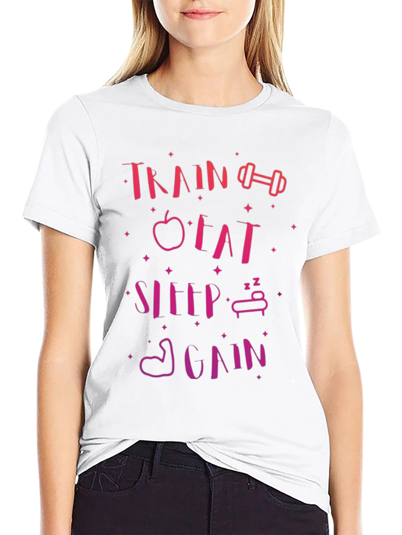 Train Eat Sleep Again Graphic Tee