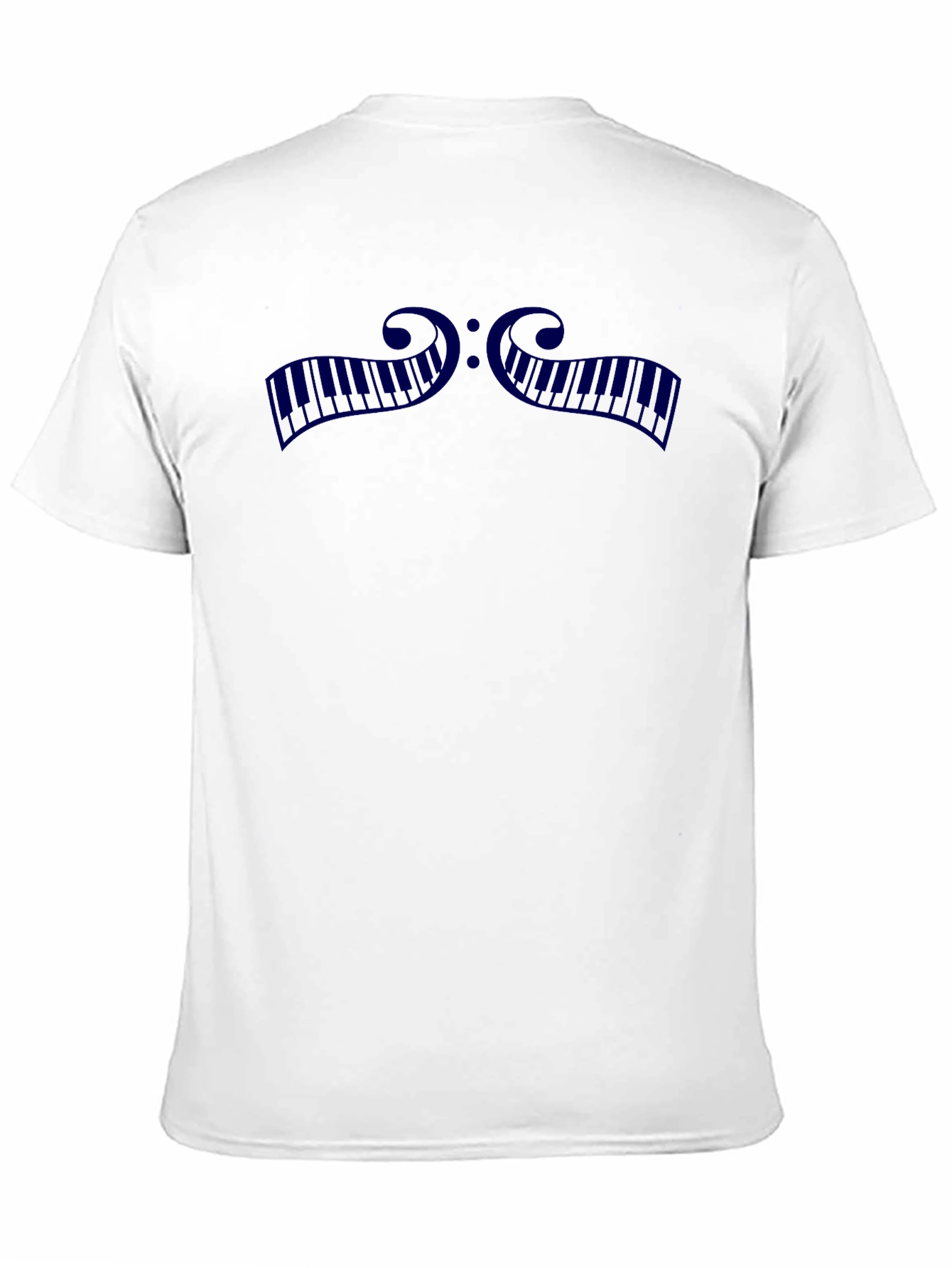 Piano Mustache Graphic T-Shirt - Music Lover Tee