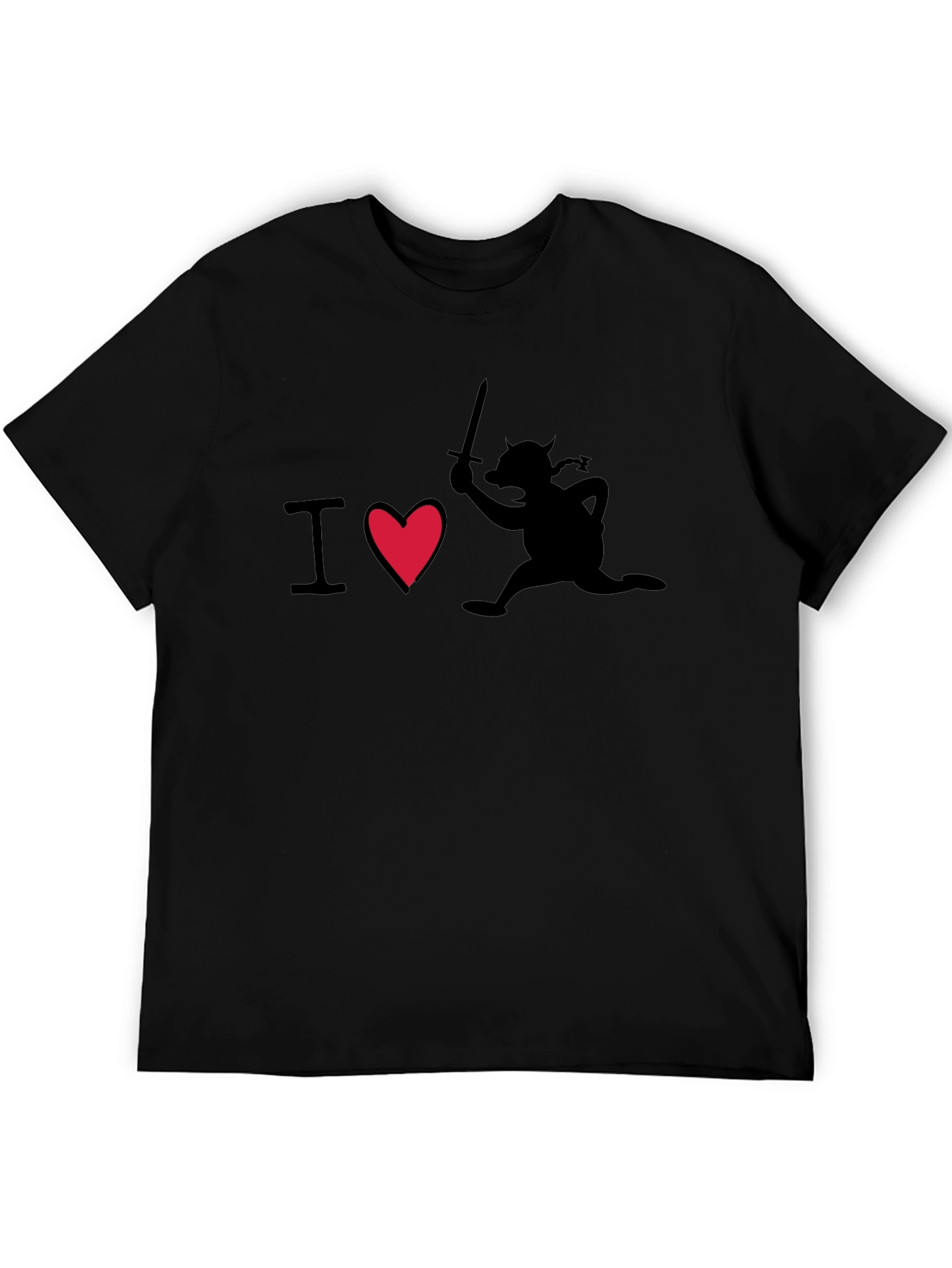 I Heart Running Viking Funny Graphic T-Shirt