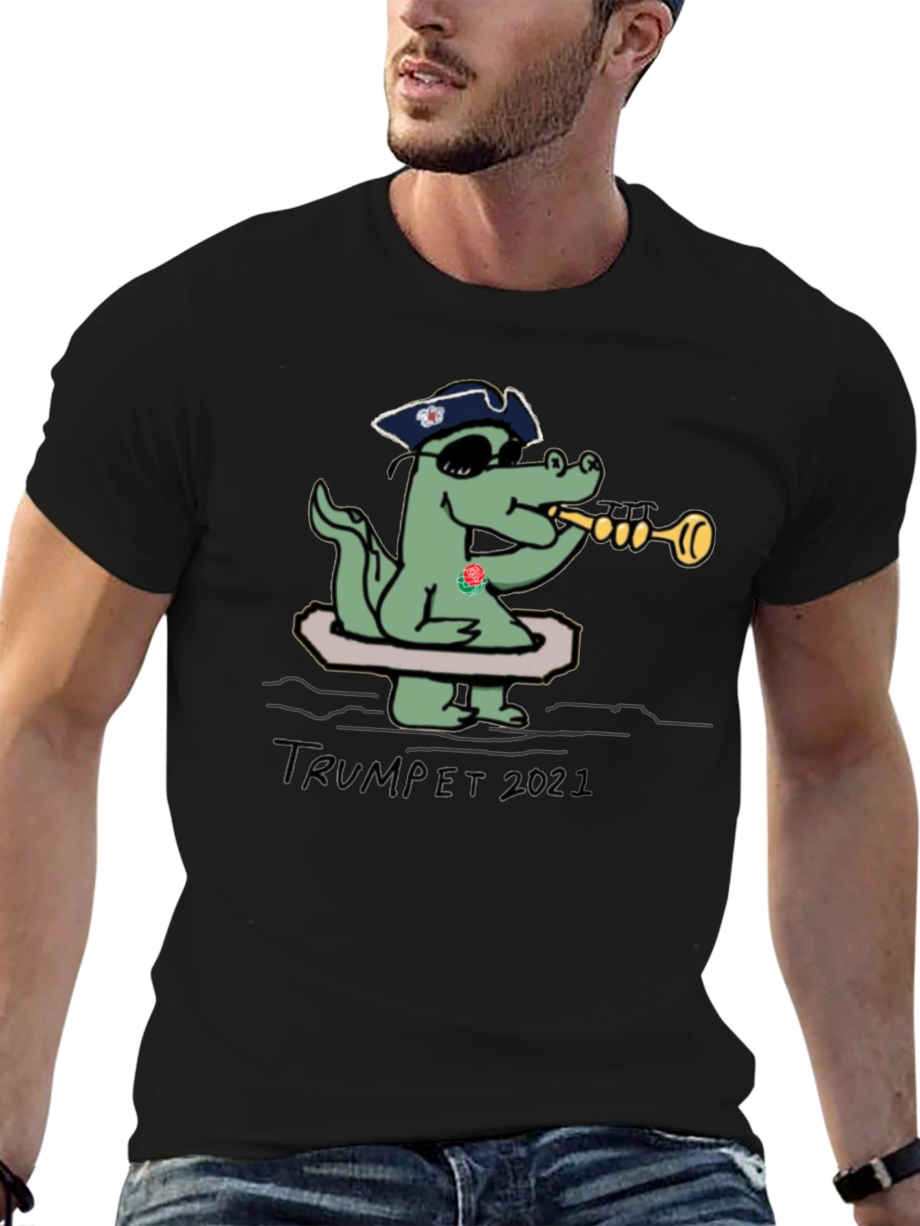 Funny Alligator Trumpet 2021 T-Shirt
