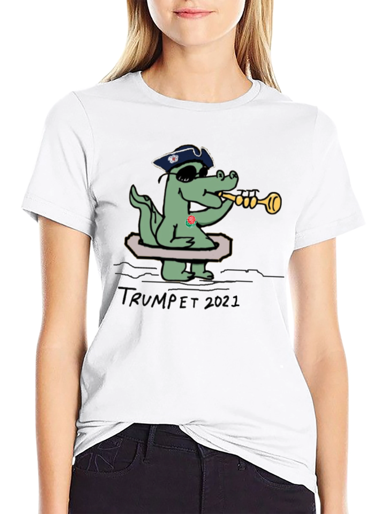 Funny Alligator Trumpet 2021 T-Shirt