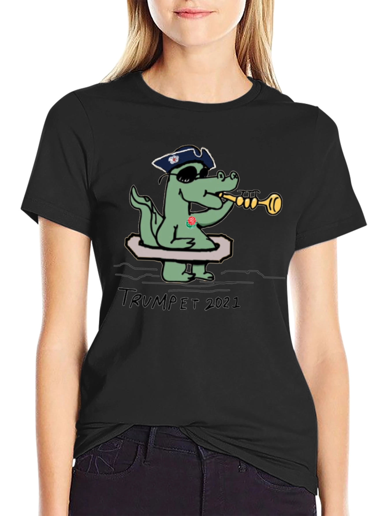 Funny Alligator Trumpet 2021 T-Shirt