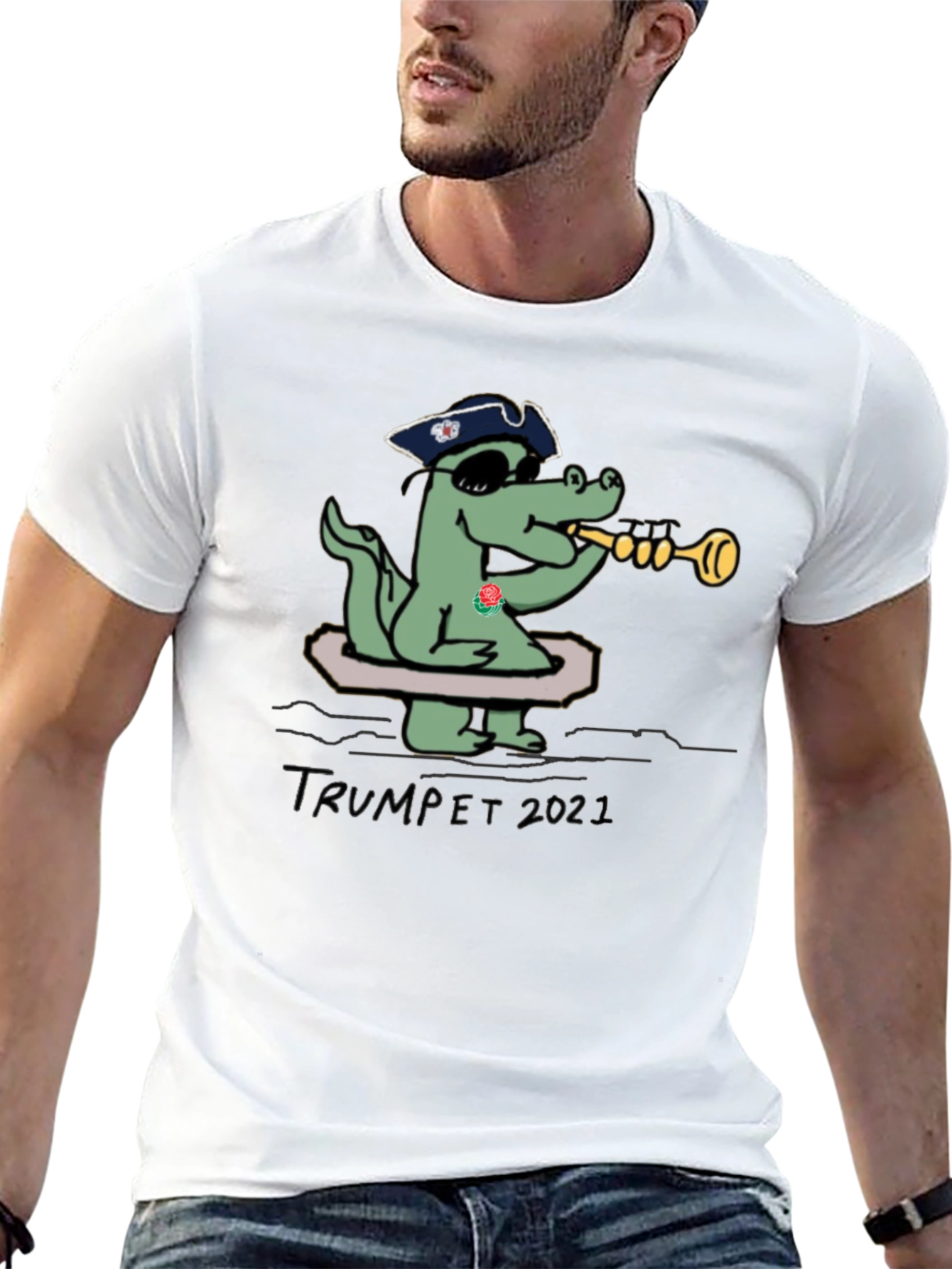 Funny Alligator Trumpet 2021 T-Shirt