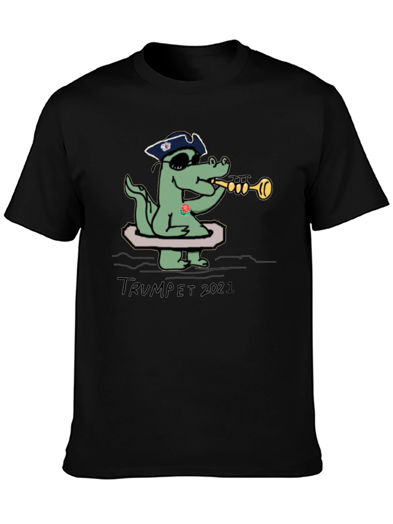 Funny Alligator Trumpet 2021 T-Shirt