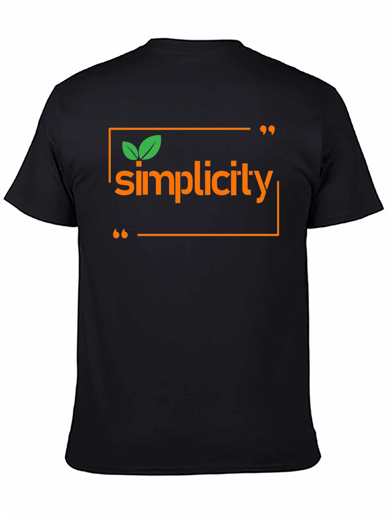 Simplicity Graphic Tee - Soft Black Cotton Shirt