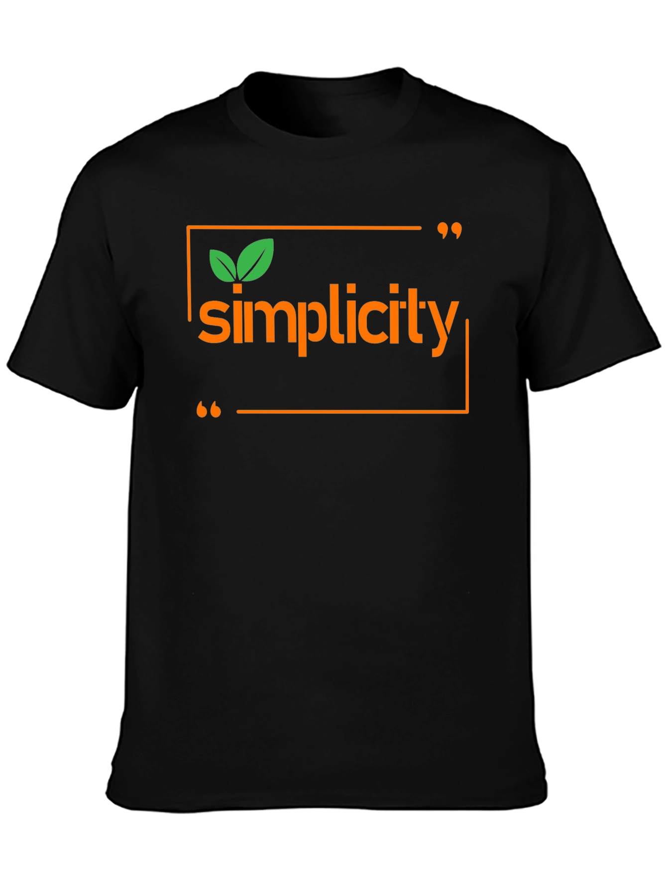 Simplicity Graphic Tee - Soft Black Cotton Shirt