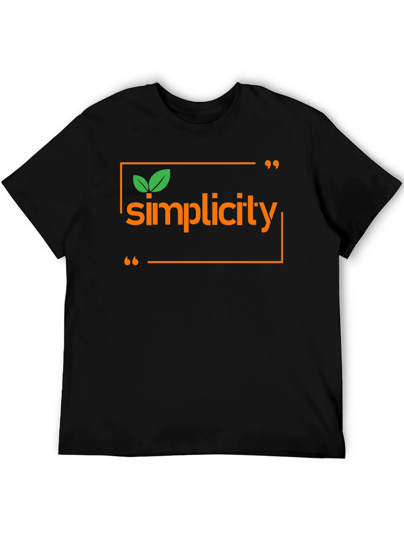 Simplicity Graphic Tee - Soft Black Cotton Shirt