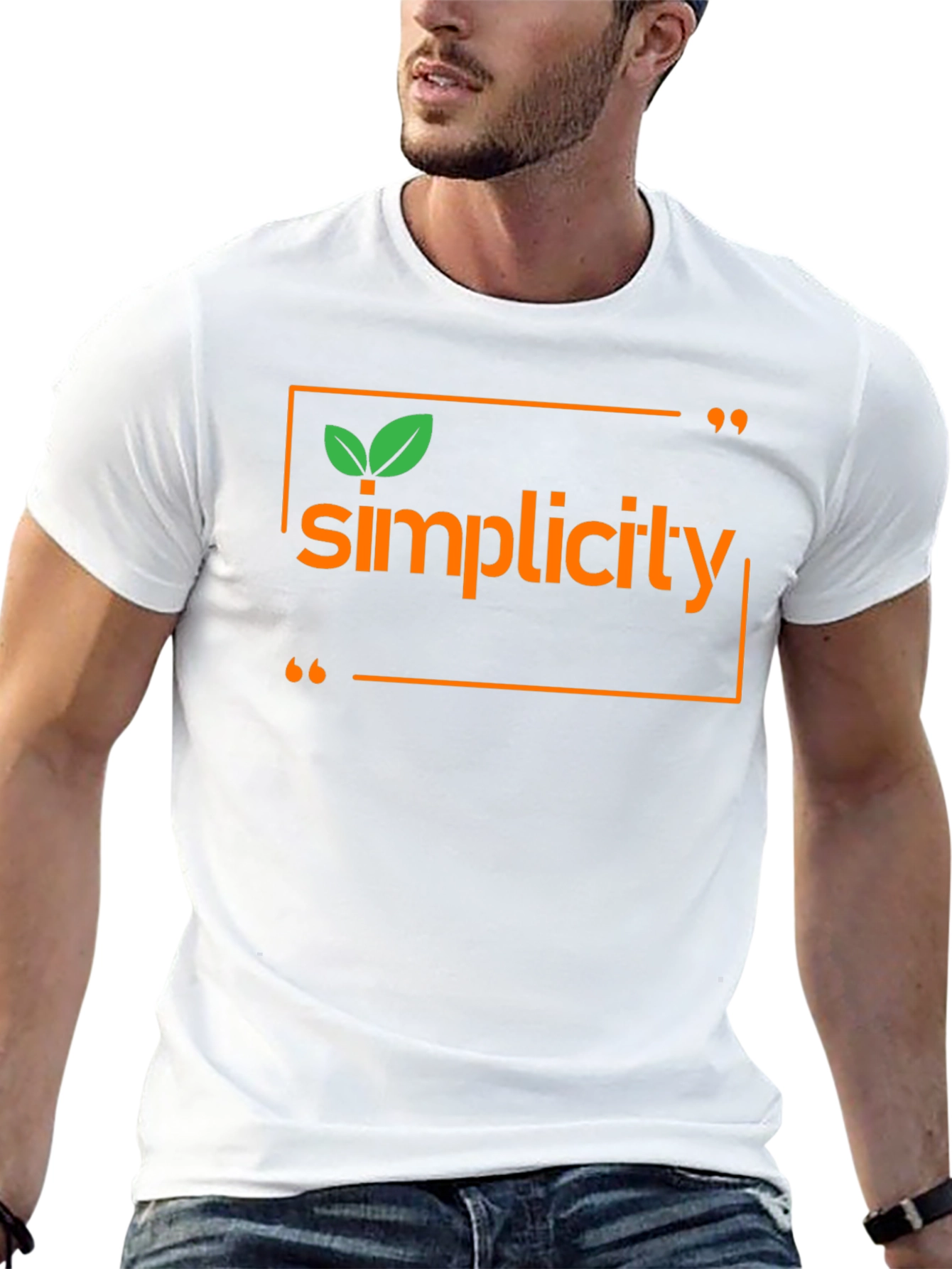 Simplicity Graphic Tee - Soft Black Cotton Shirt