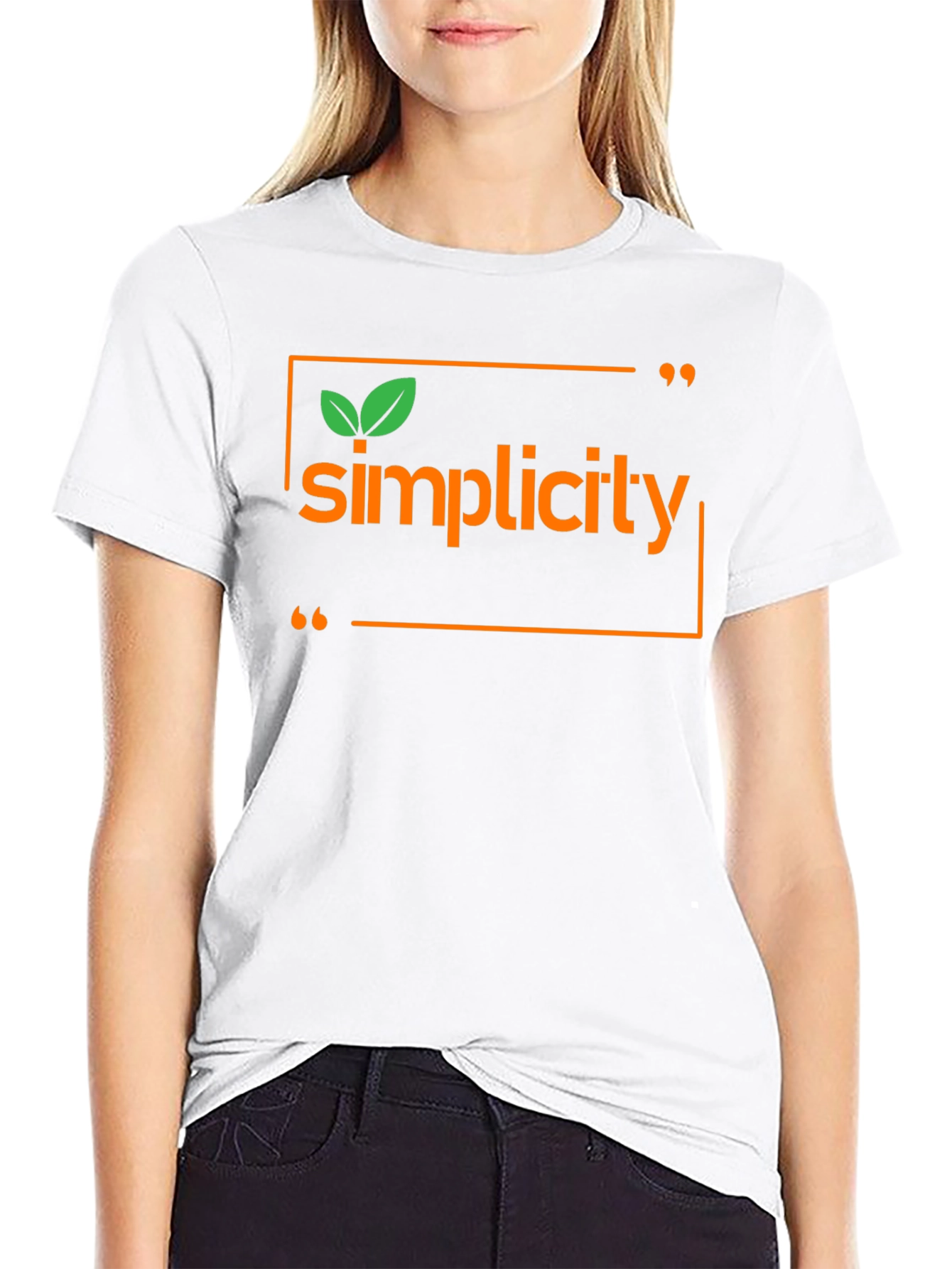 Simplicity Graphic Tee - Soft Black Cotton Shirt