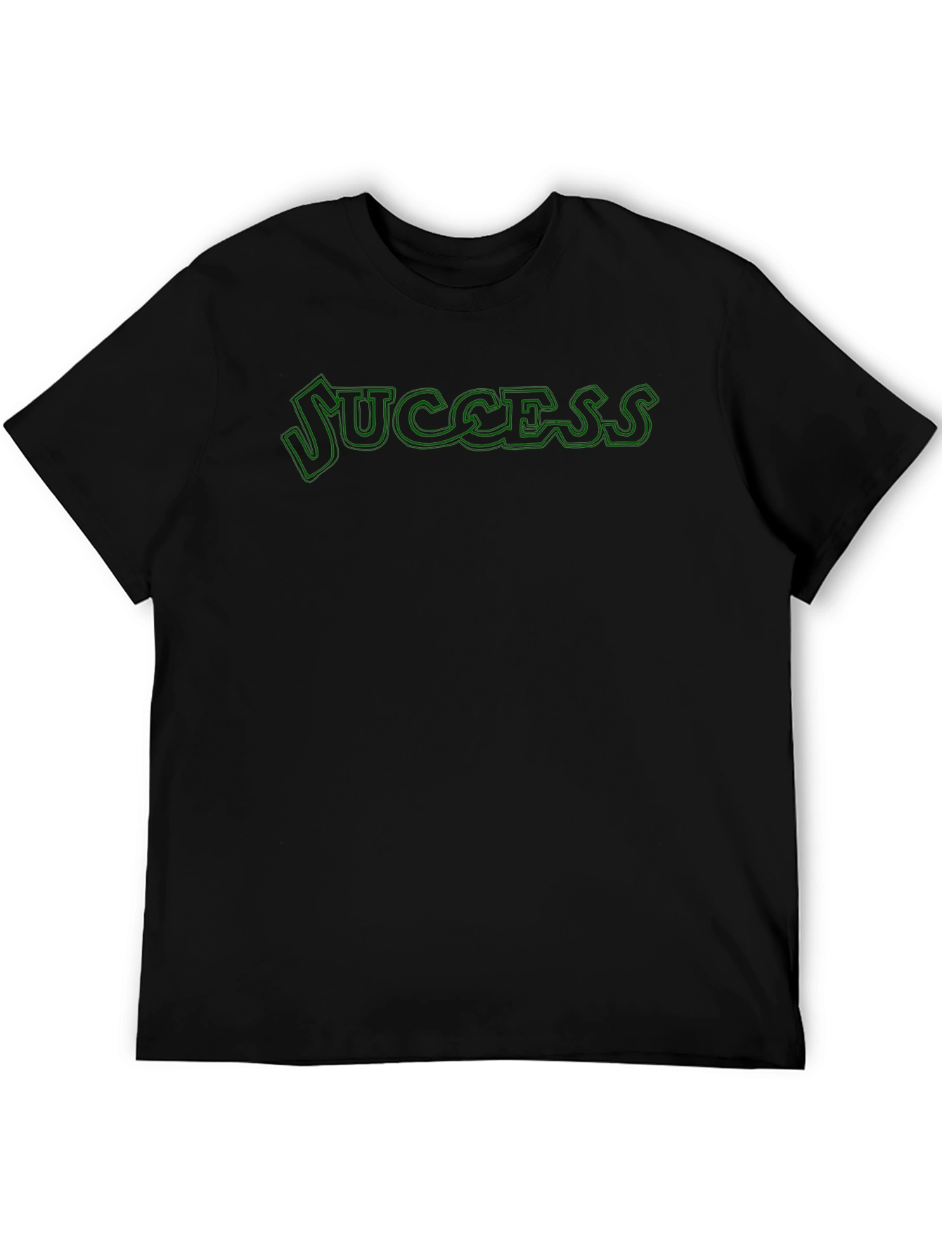 Success T-Shirt - Mens Black Crew Neck Tee