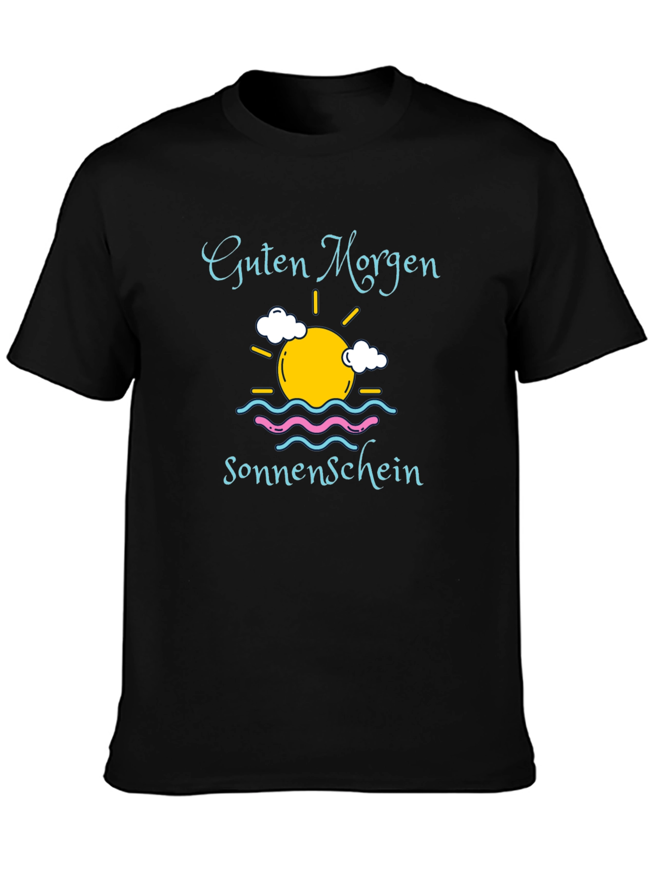 Guten Morgen Sonnenschein Black T-Shirt