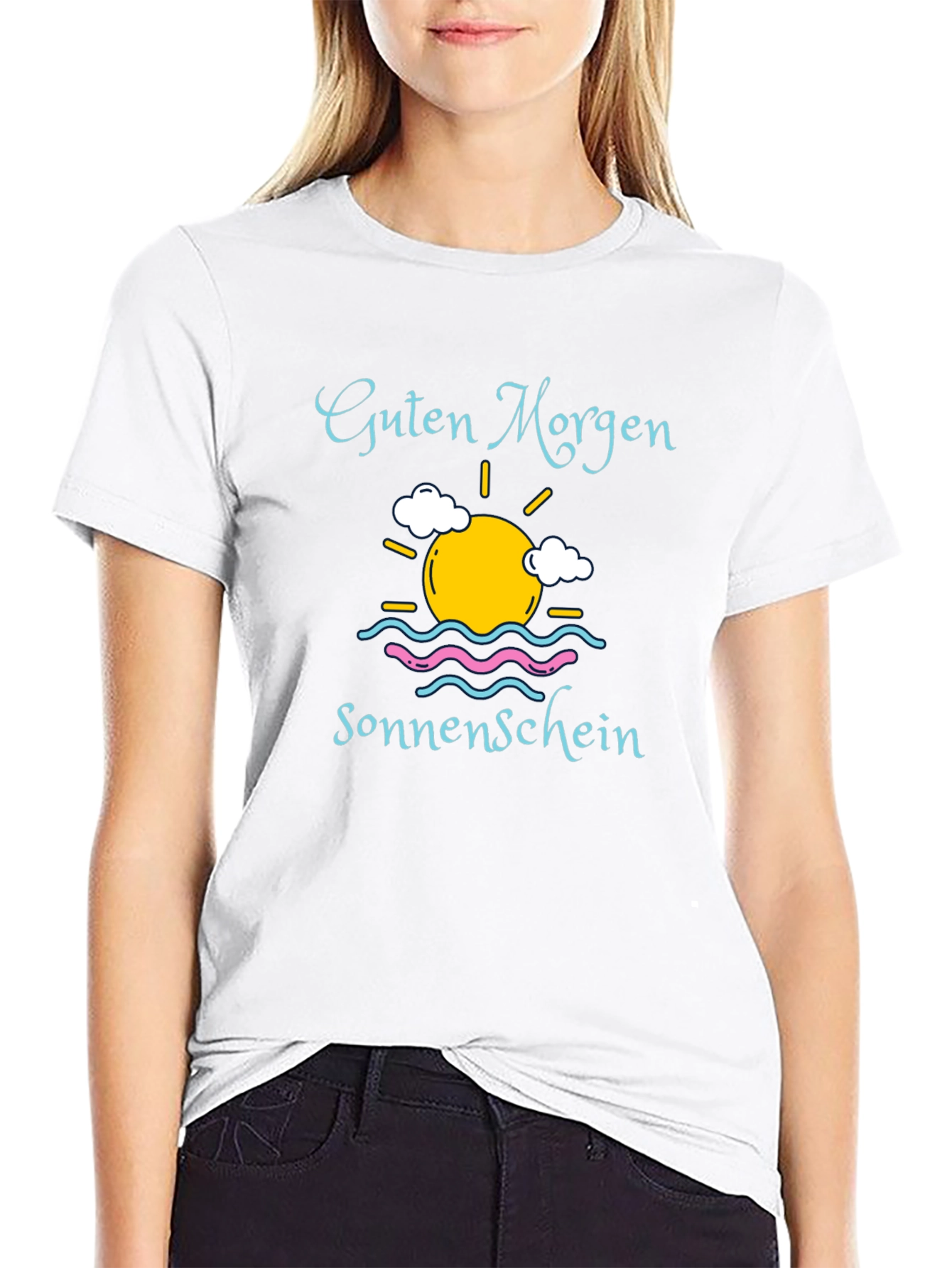 Guten Morgen Sonnenschein Black T-Shirt
