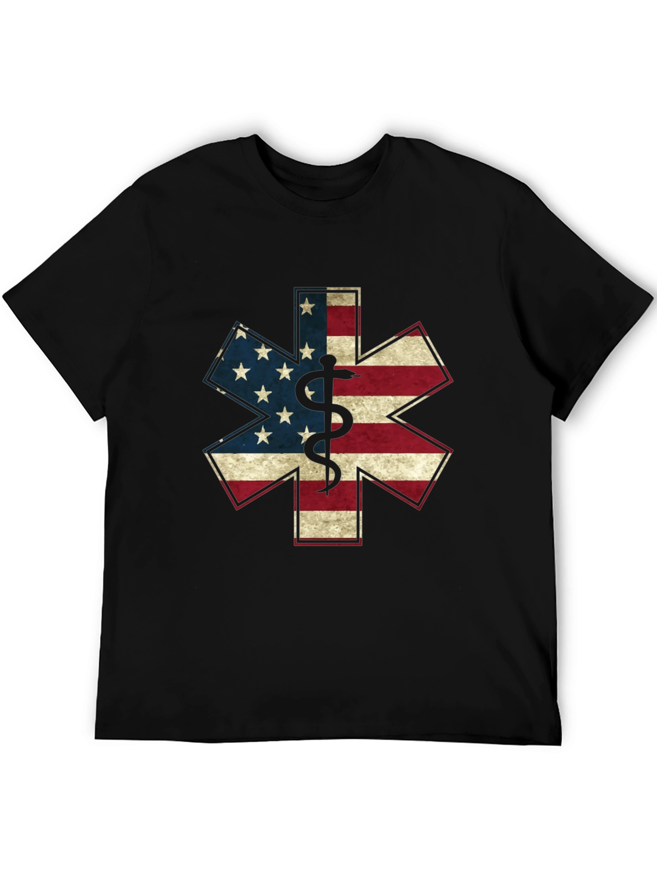 American Flag Star of Life EMT/Paramedic Graphic T-Shirt