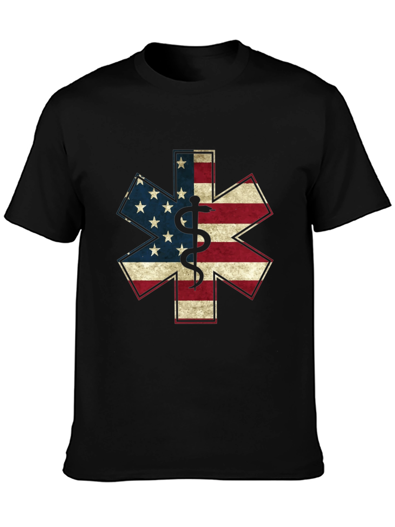 American Flag Star of Life EMT/Paramedic Graphic T-Shirt
