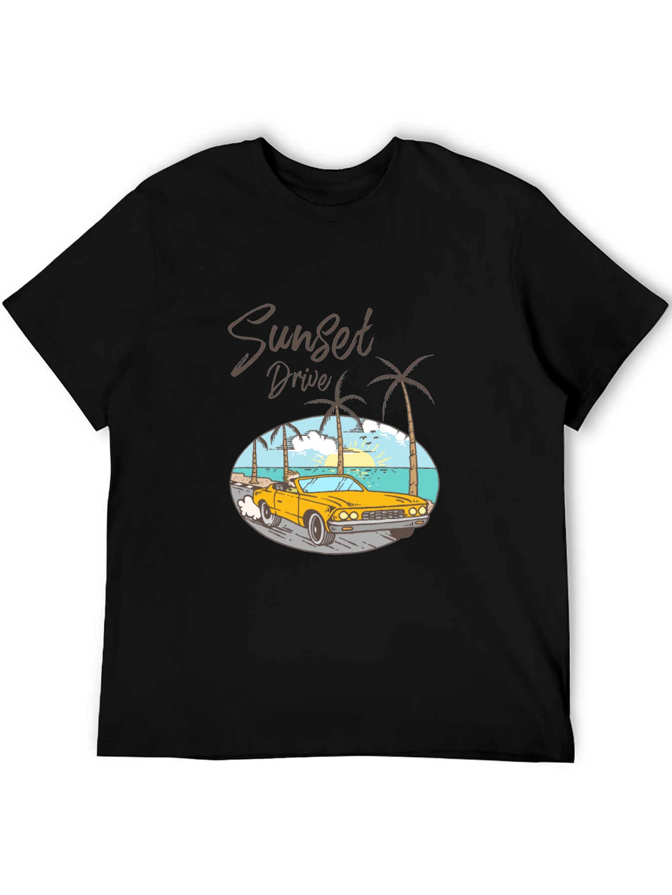 Sunset Drive Graphic T-Shirt - Classic Car