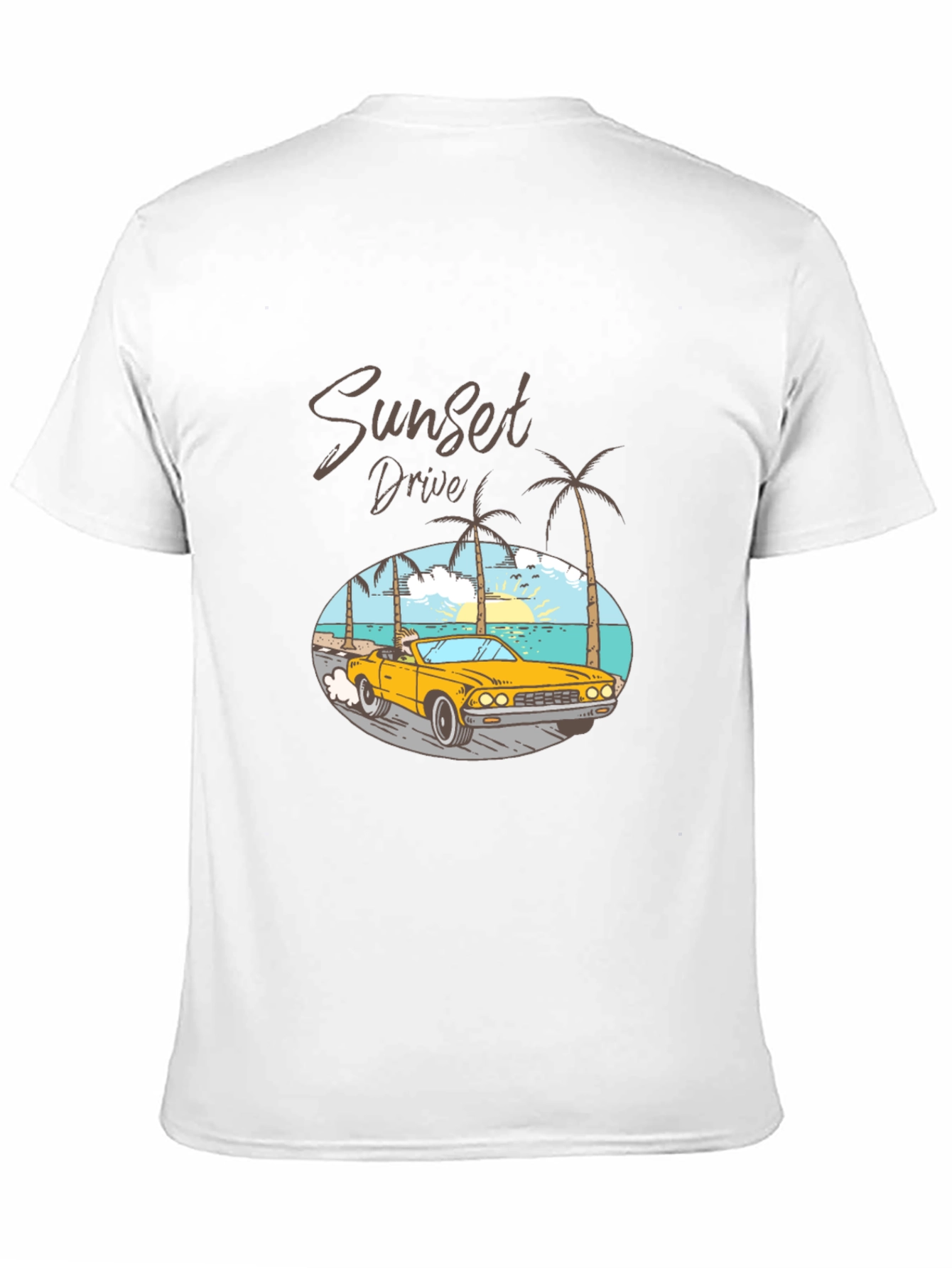 Sunset Drive Graphic T-Shirt - Classic Car