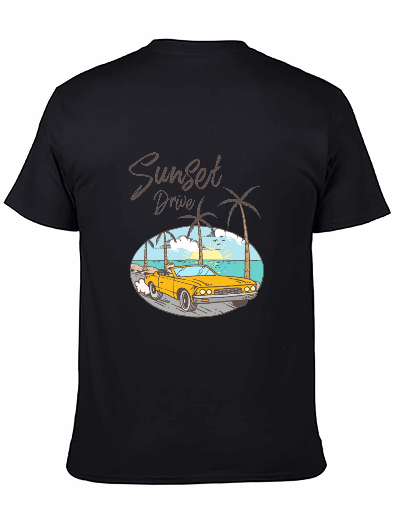 Sunset Drive Graphic T-Shirt - Classic Car