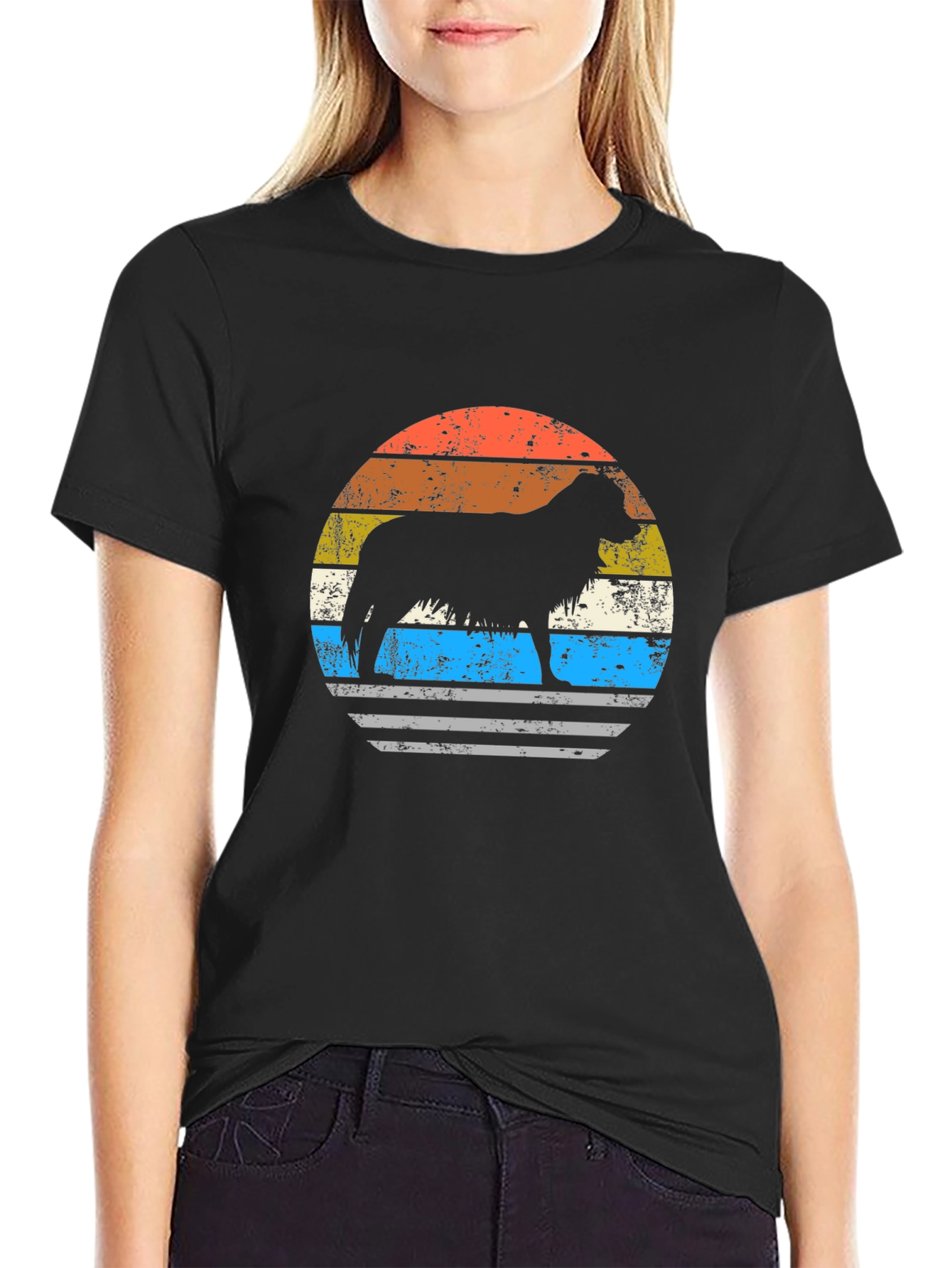 Retro Dog Silhouette Graphic Tee