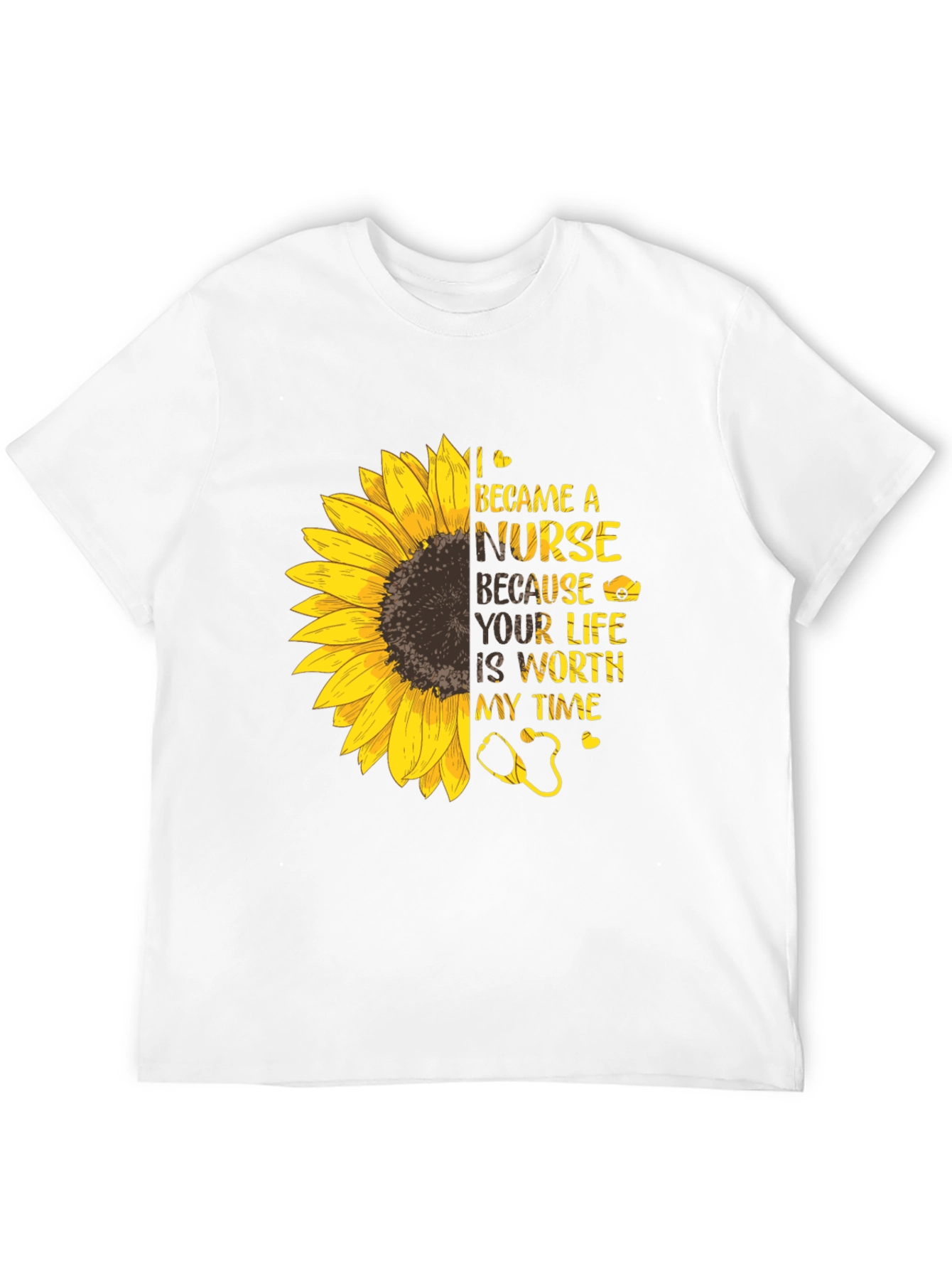 Nurse Sunflower Graphic Tee - Inspiring & Stylish