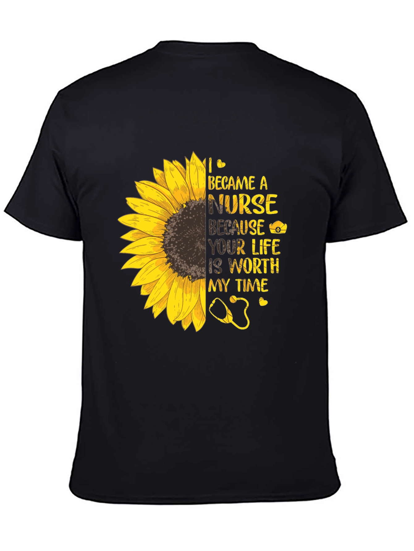 Nurse Sunflower Graphic Tee - Inspiring & Stylish
