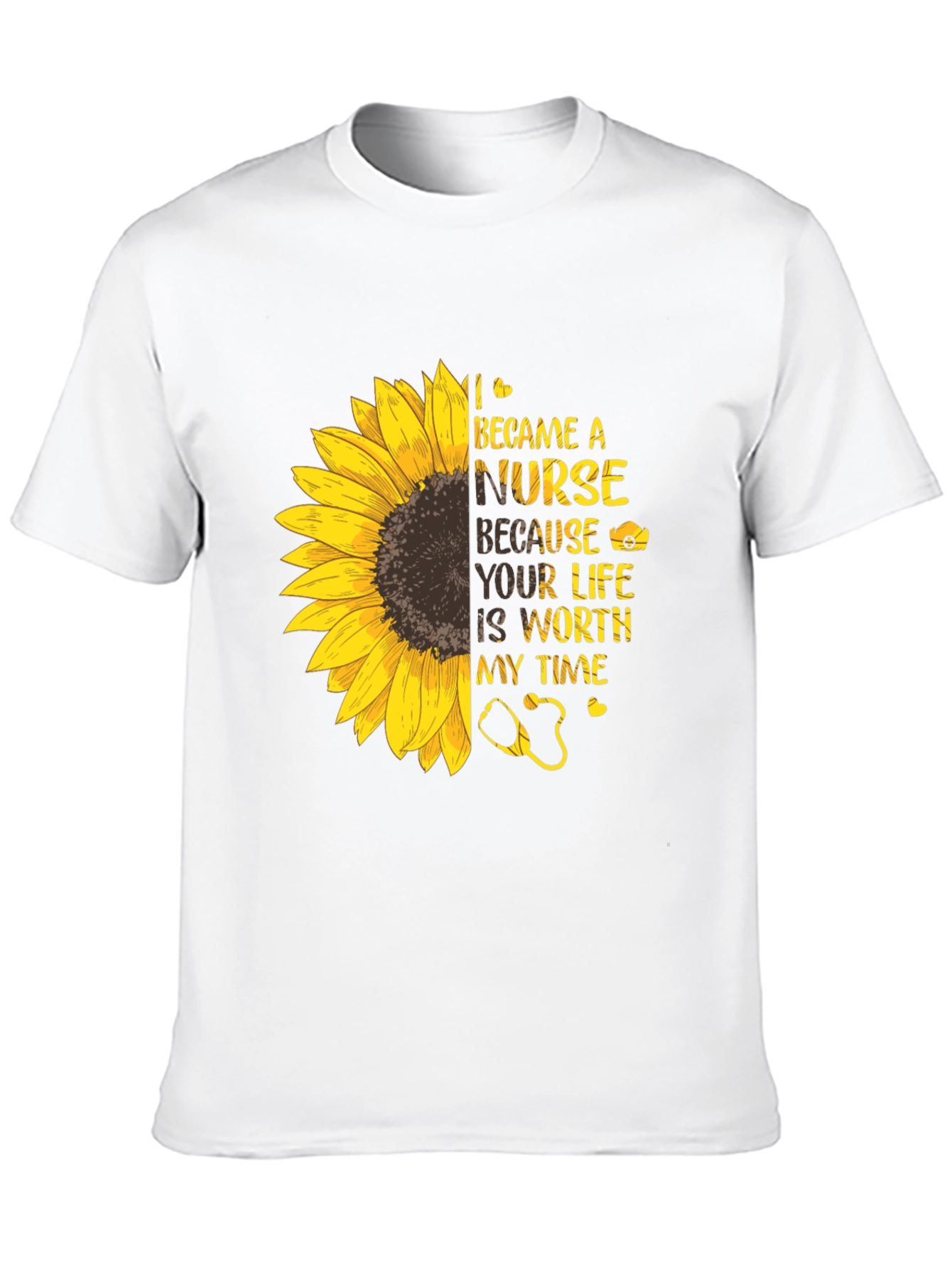 Nurse Sunflower Graphic Tee - Inspiring & Stylish