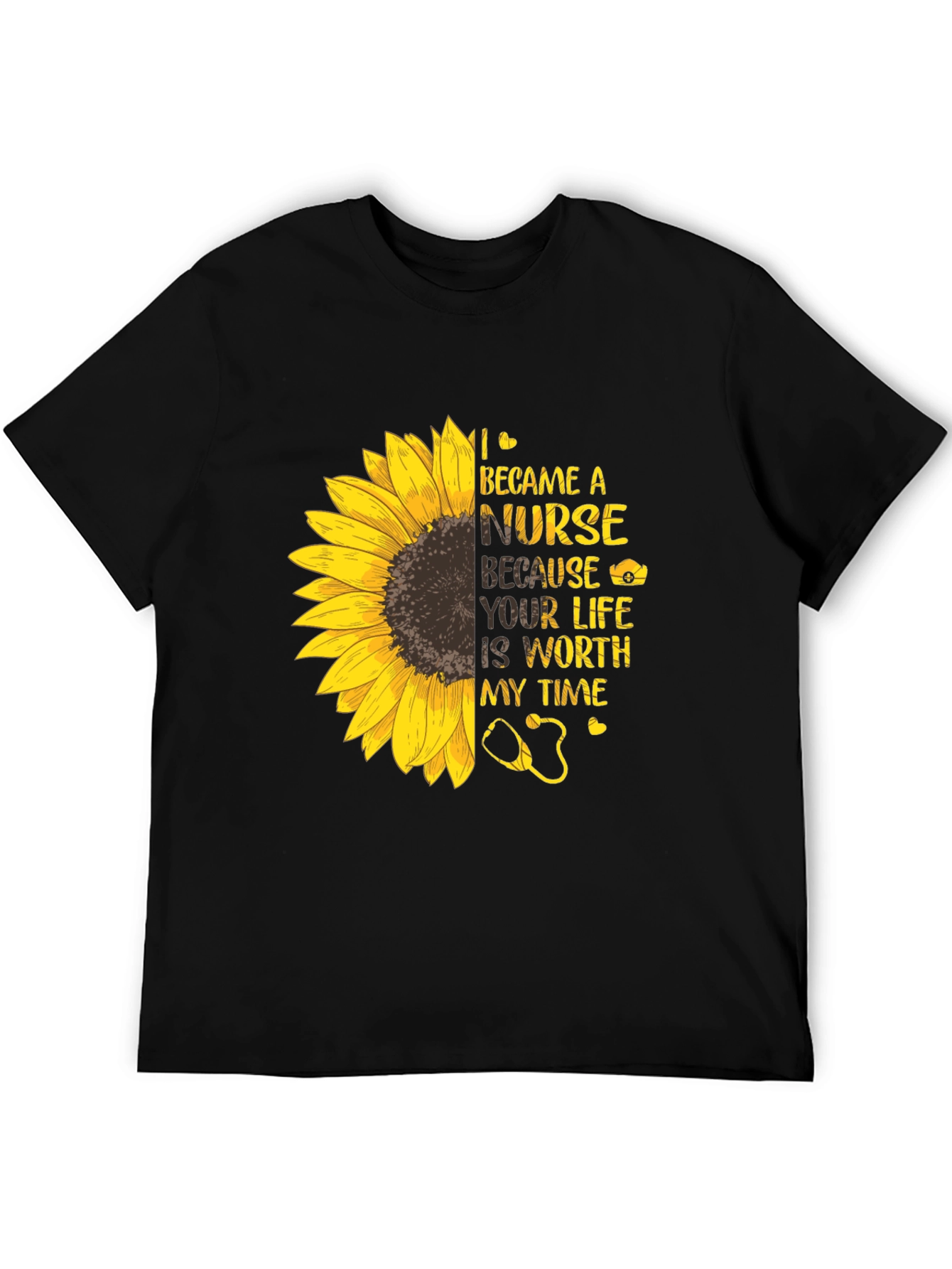 Nurse Sunflower Graphic Tee - Inspiring & Stylish