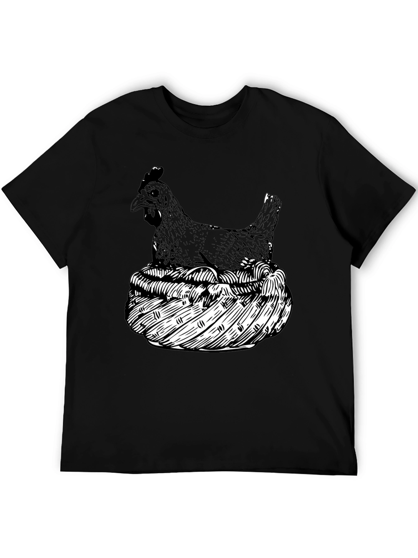 Chicken Nest Graphic Tee - Black