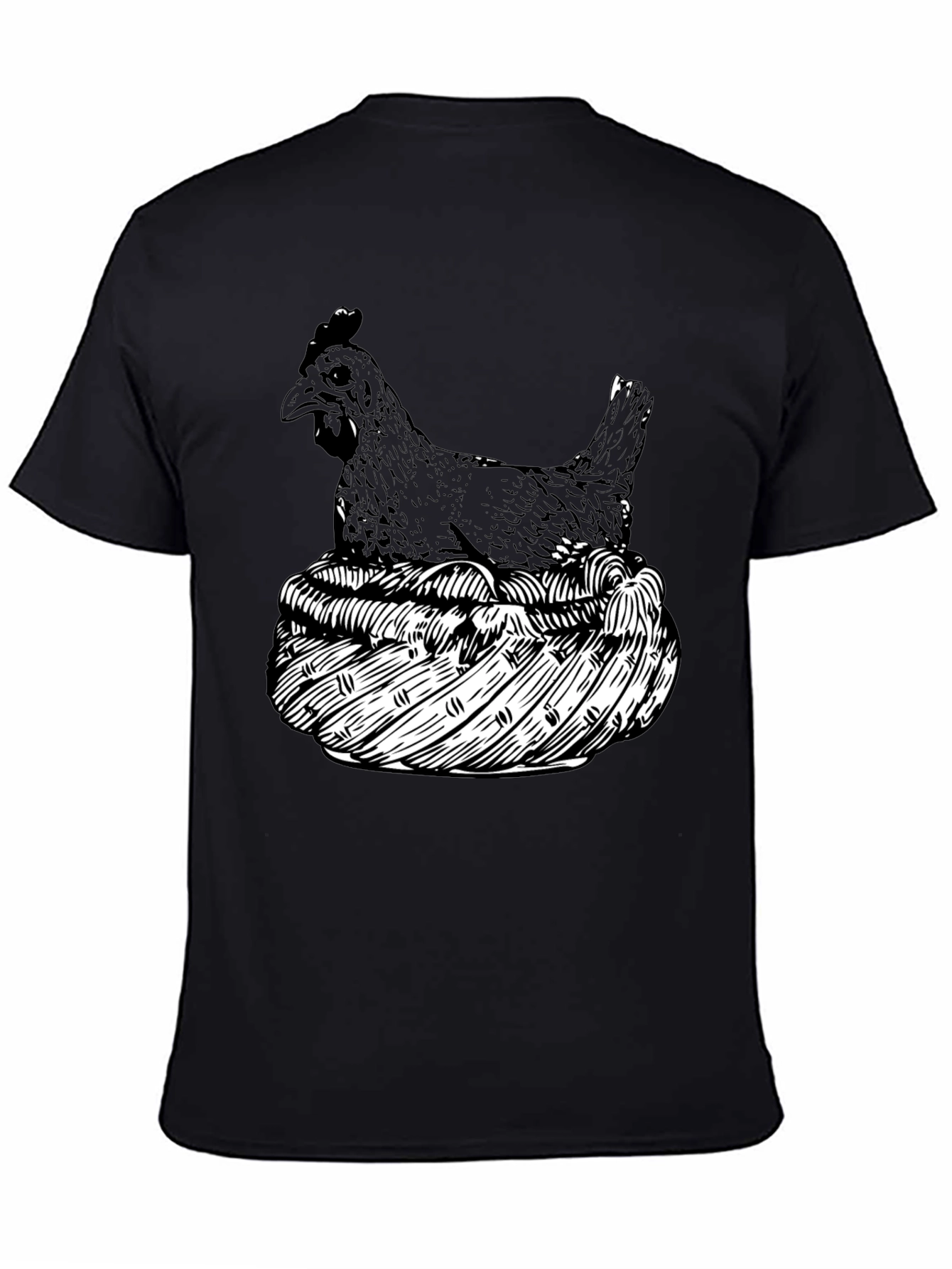 Chicken Nest Graphic Tee - Black