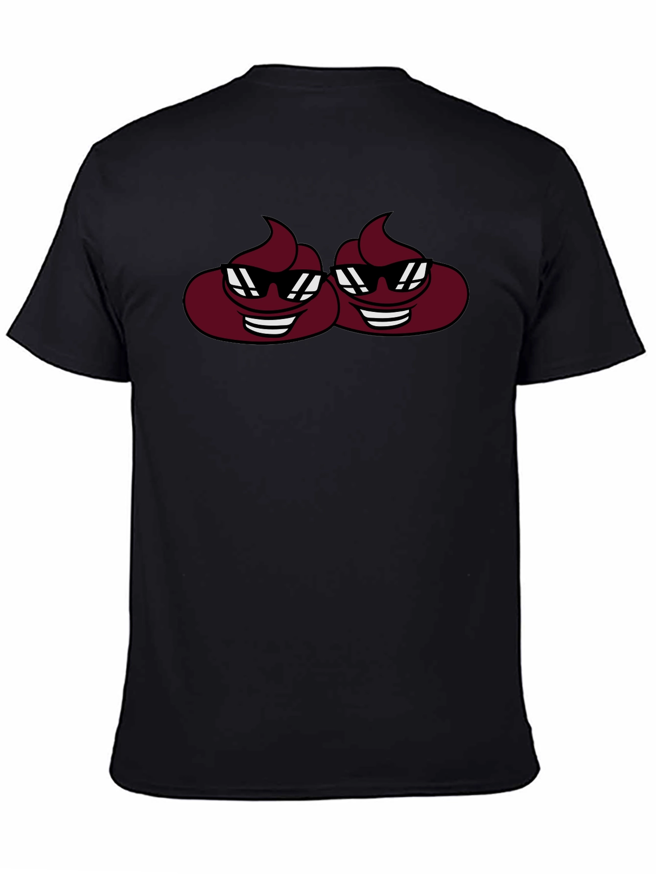 Cool Poo Emoji Graphic Tee - Black