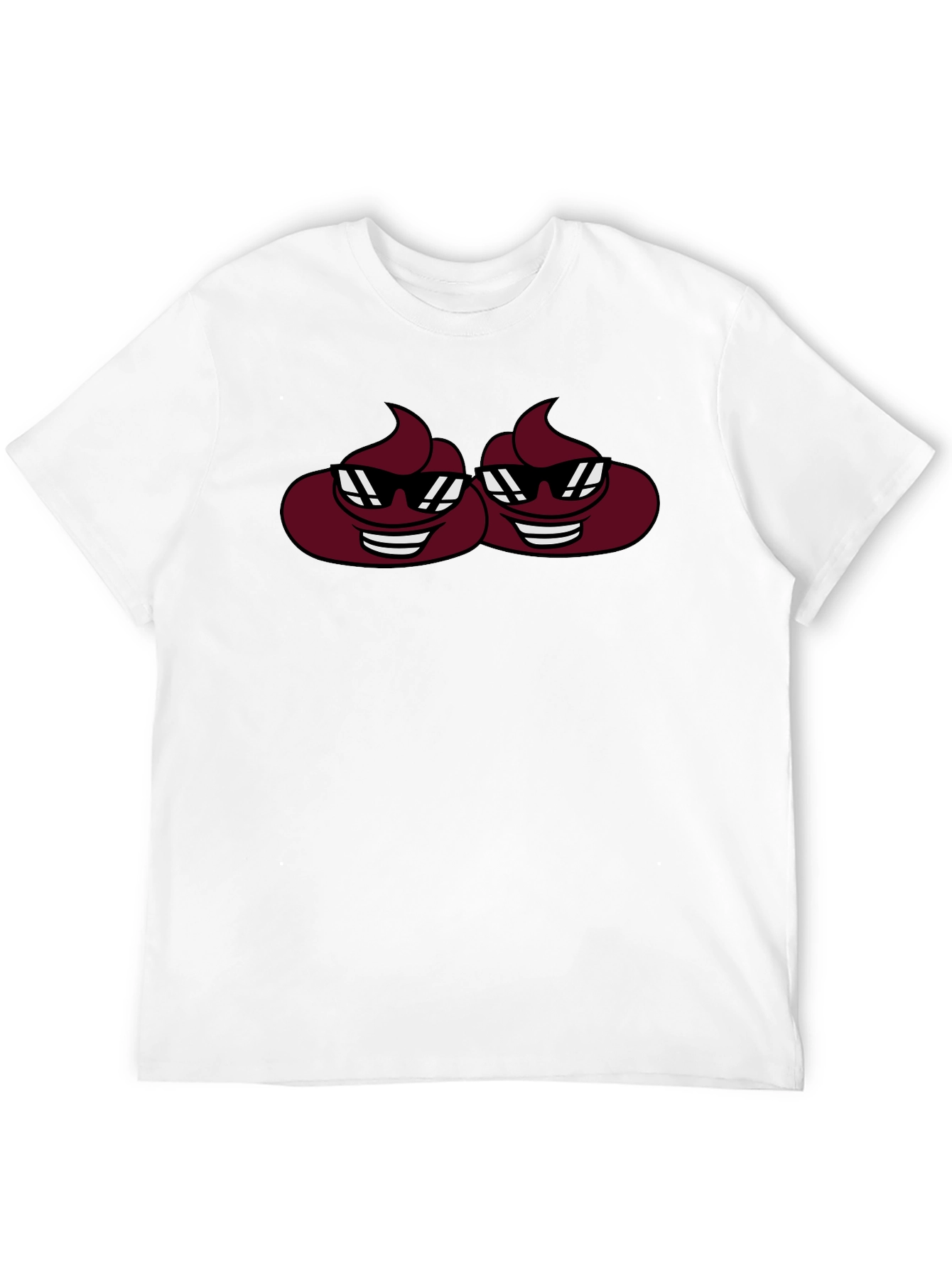 Cool Poo Emoji Graphic Tee - Black