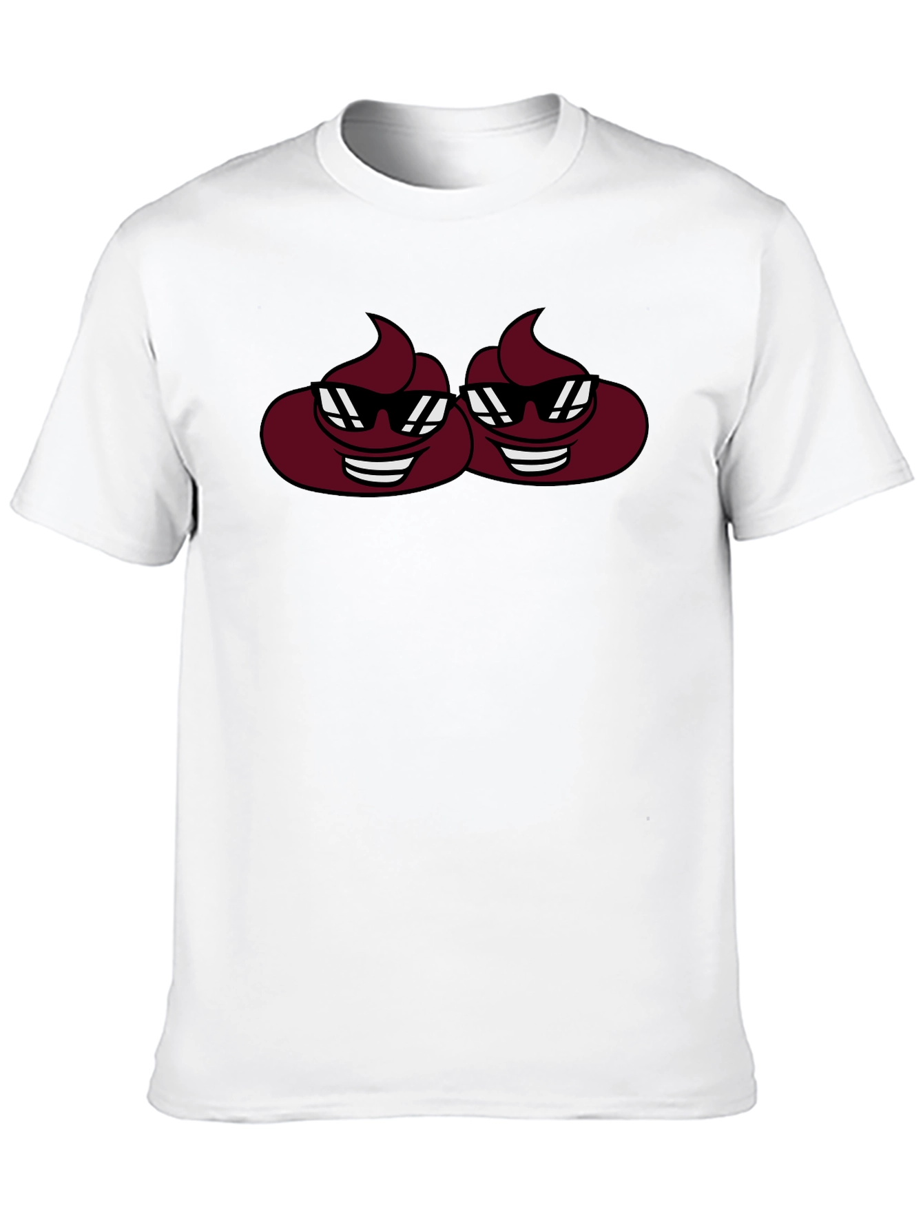 Cool Poo Emoji Graphic Tee - Black