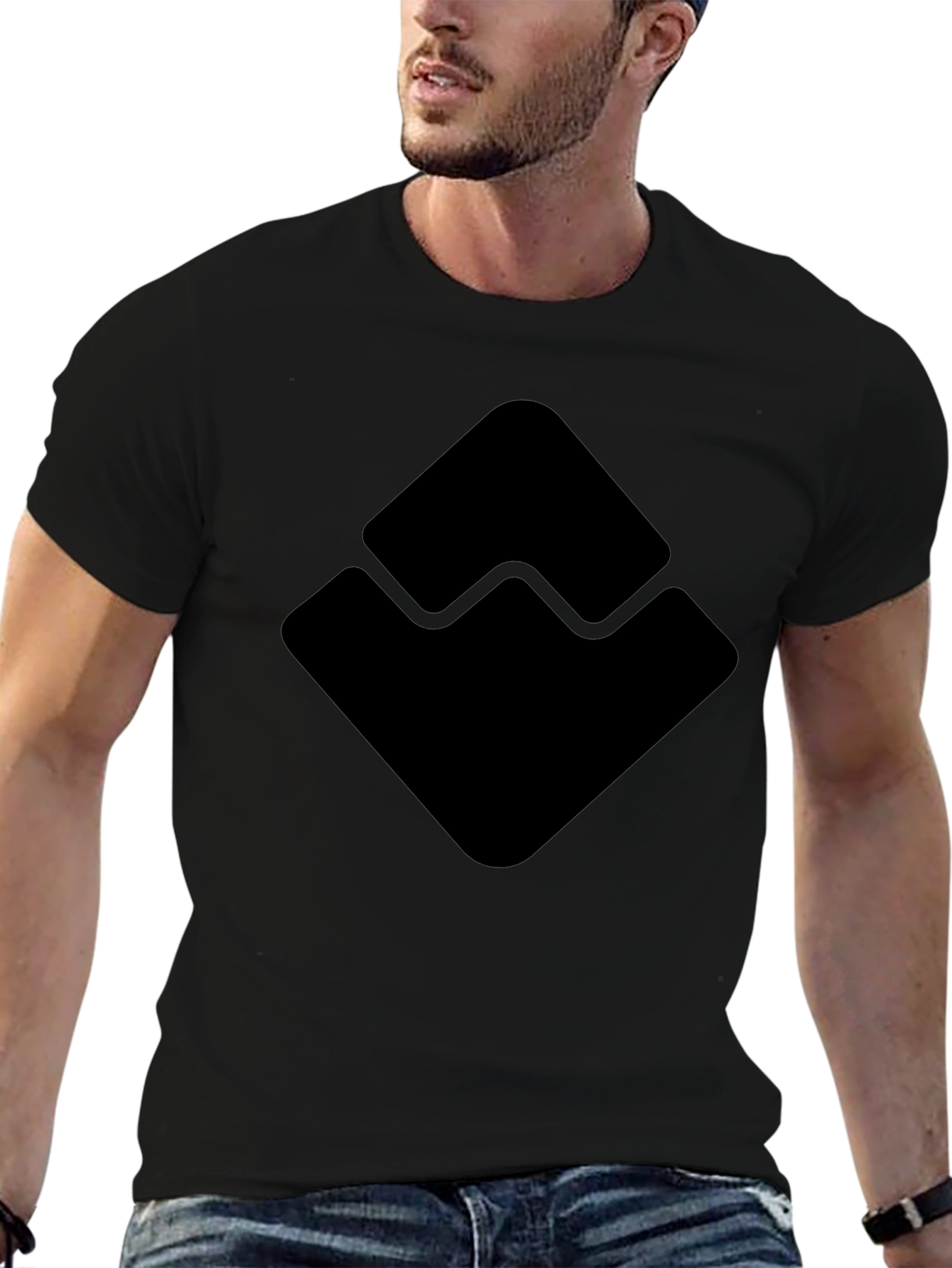 Geometric Logo Black T-Shirt