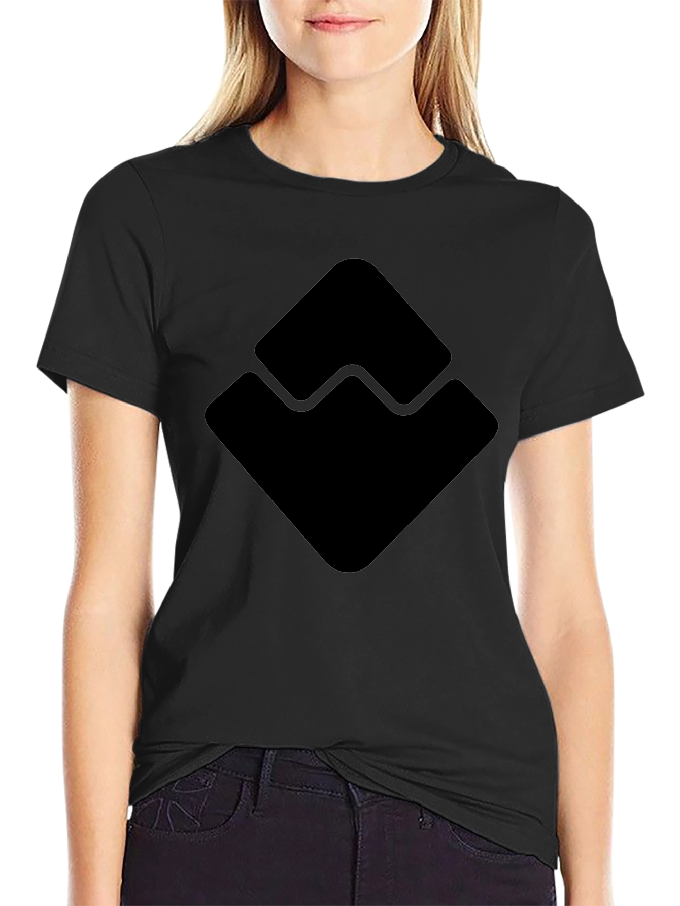 Geometric Logo Black T-Shirt