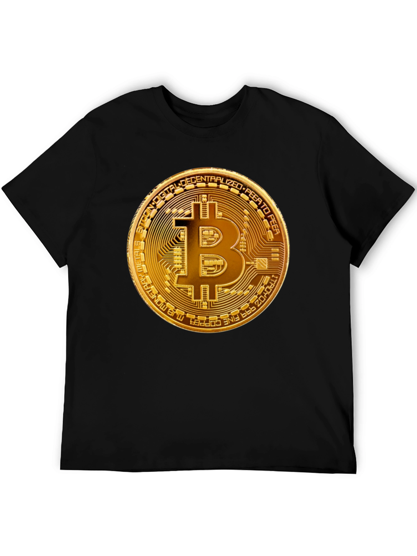 Bitcoin Graphic Black T-Shirt - Cryptocurrency Fashion