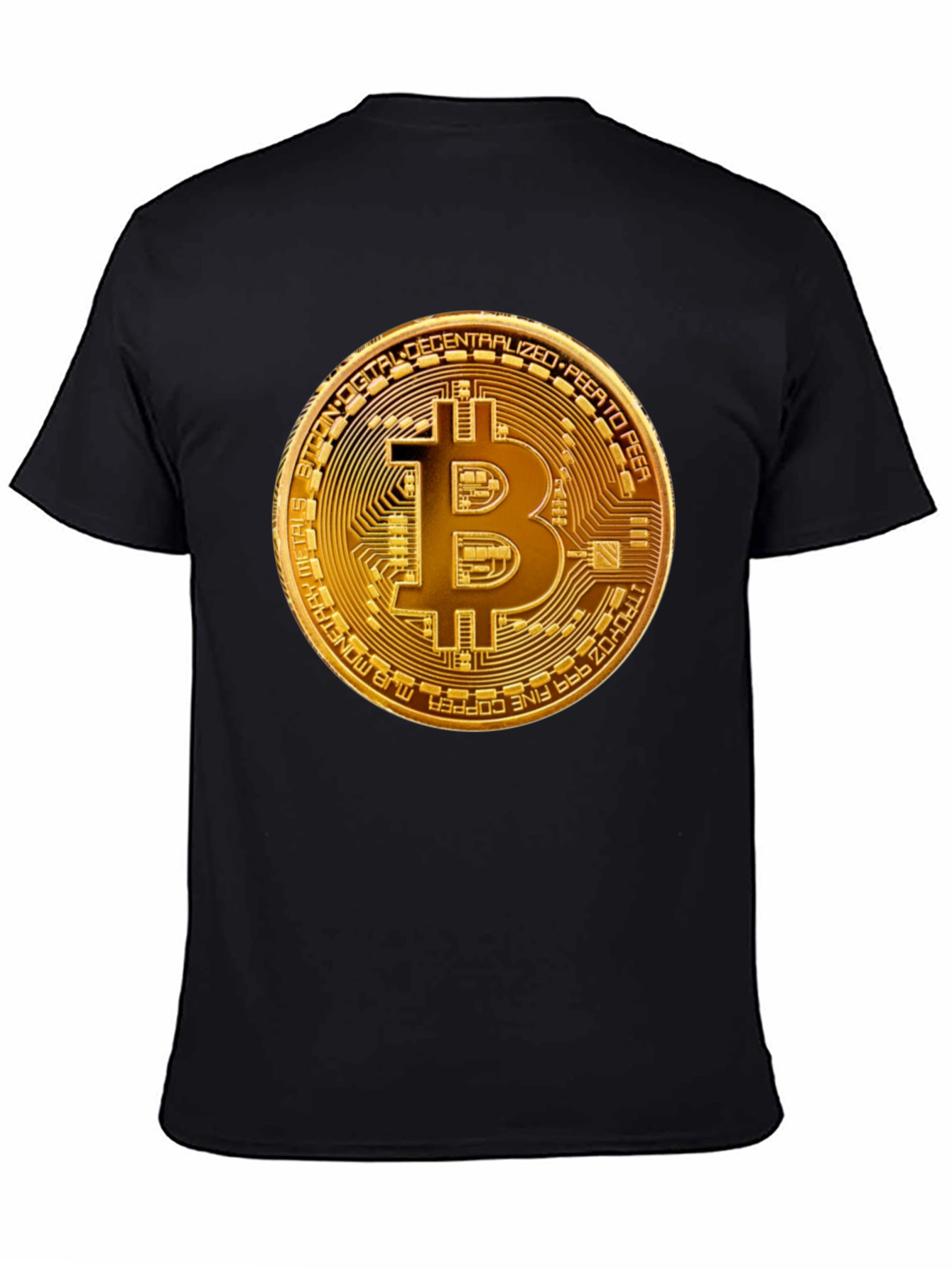 Bitcoin Graphic Black T-Shirt - Cryptocurrency Fashion